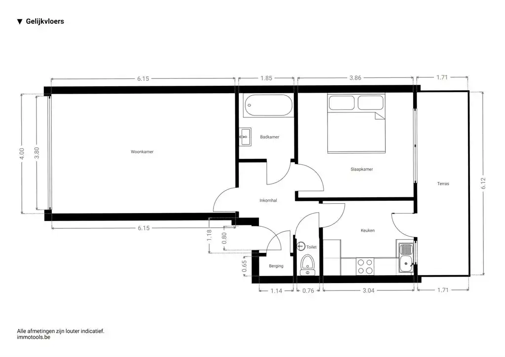 Gelijkvloers appartement met zuidgericht terras. foto 12