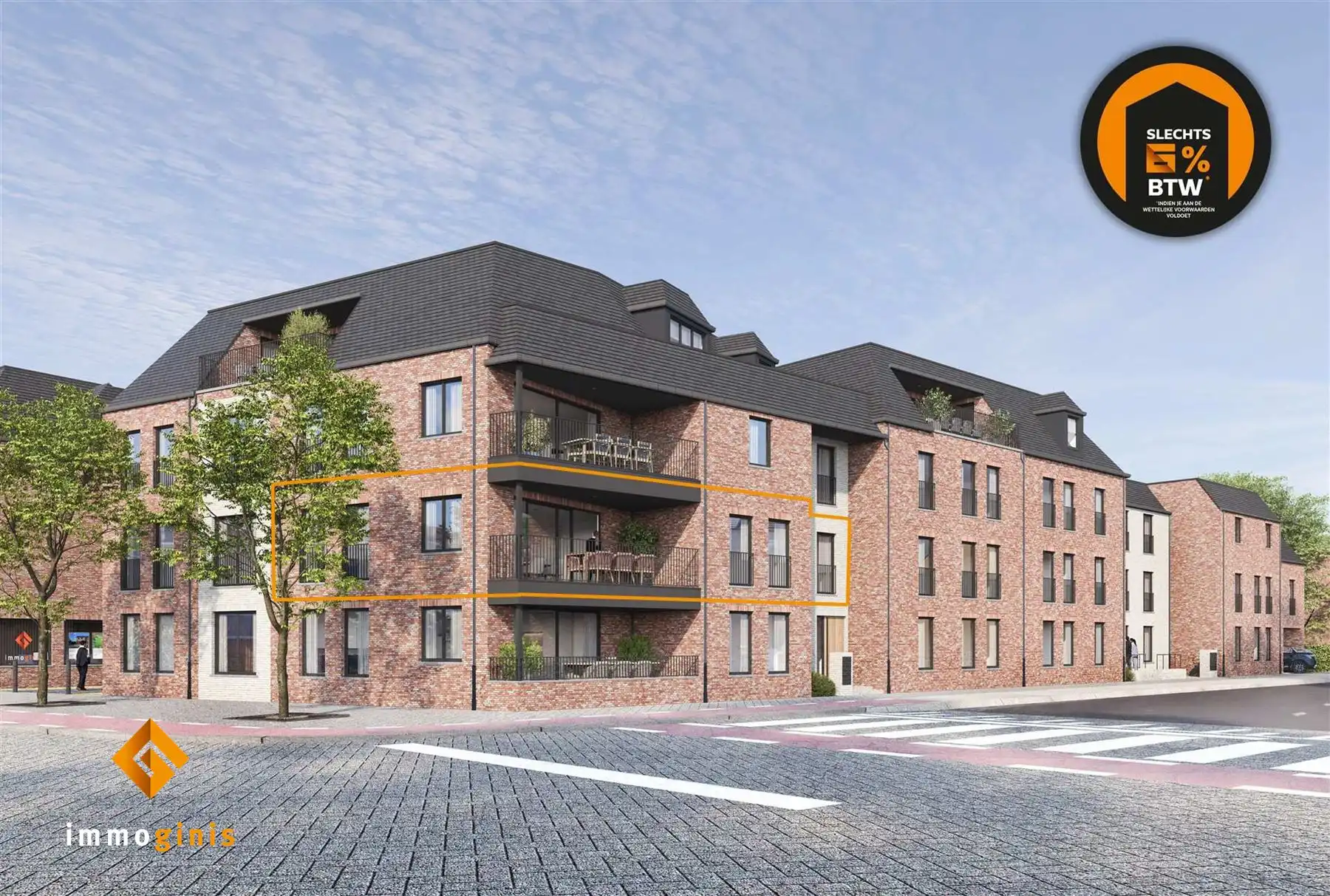 Aangepast voor mindervaliden/ouderen: appartement eerste verdieping met 2 slaapkamers en gezellig, overdekt terras.  foto {{pictureIndex}}