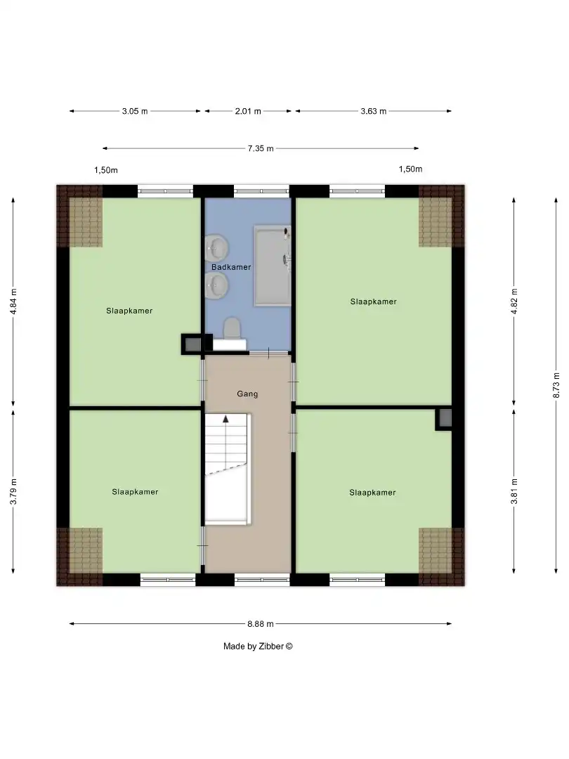 Halfopen bebouwing met 4 slaapkamers, oppervlakte 12a27ca - EPC 318 foto 32
