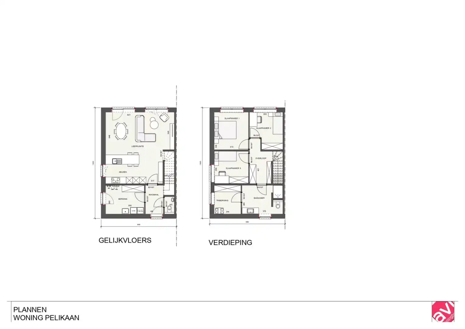 Nieuwbouwwoning, halfopen bebouwing, LOT 2, voor halfopen bebouwing, 4a 89ca, te Houthalen-Helchteren foto 2