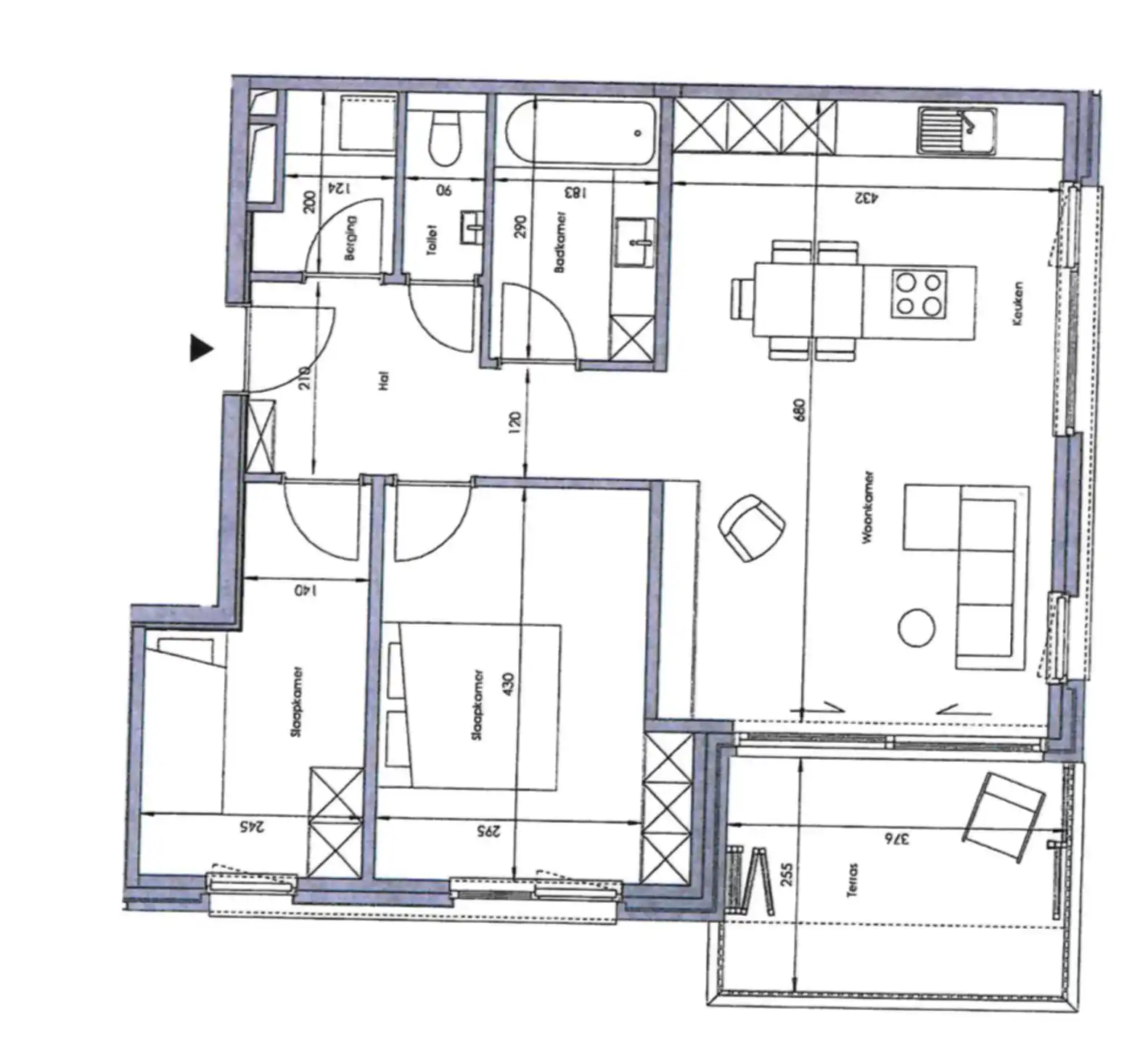 Recent 2-slaapkamerappartement met terras en autostaanplaats foto 16