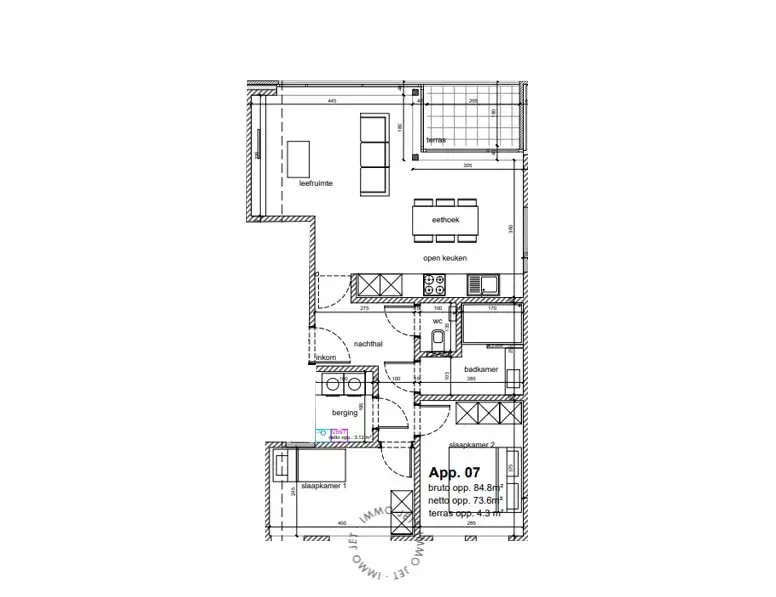 Nieuwbouwappartement op de eerste verdieping met terras en twee slaapkamers foto 4