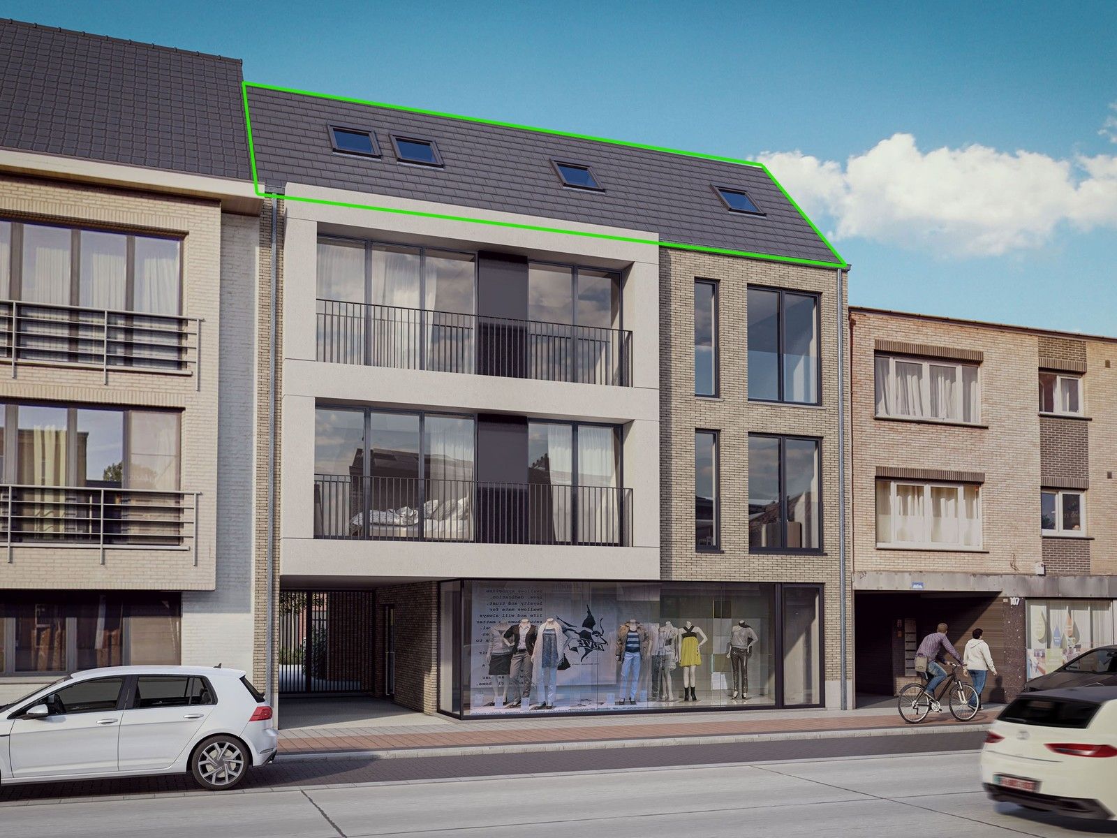 Dakappartement met 2 slaapkamers + terras foto {{pictureIndex}}