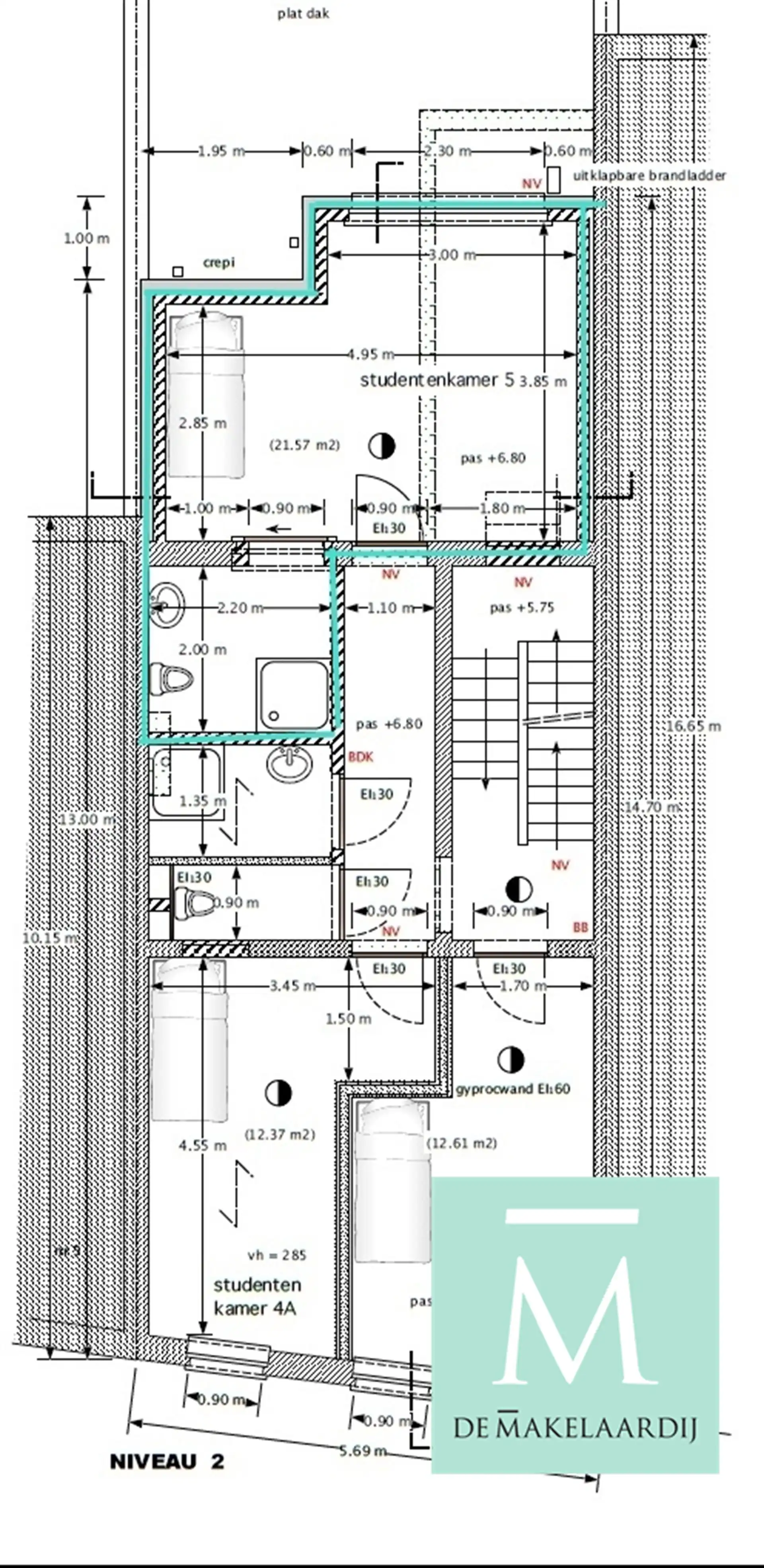 STUDENTS ONLY! Gemeubelde studentenkamer in hartje Mechelen - EERSTE BEWONING NA RENOVATIE  foto 3