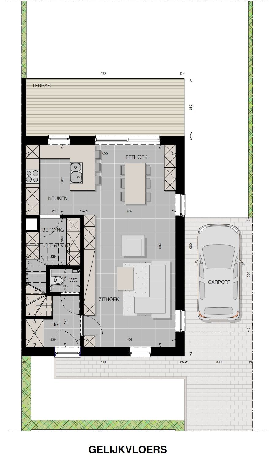 Vier moderne halfopen woningen foto 4