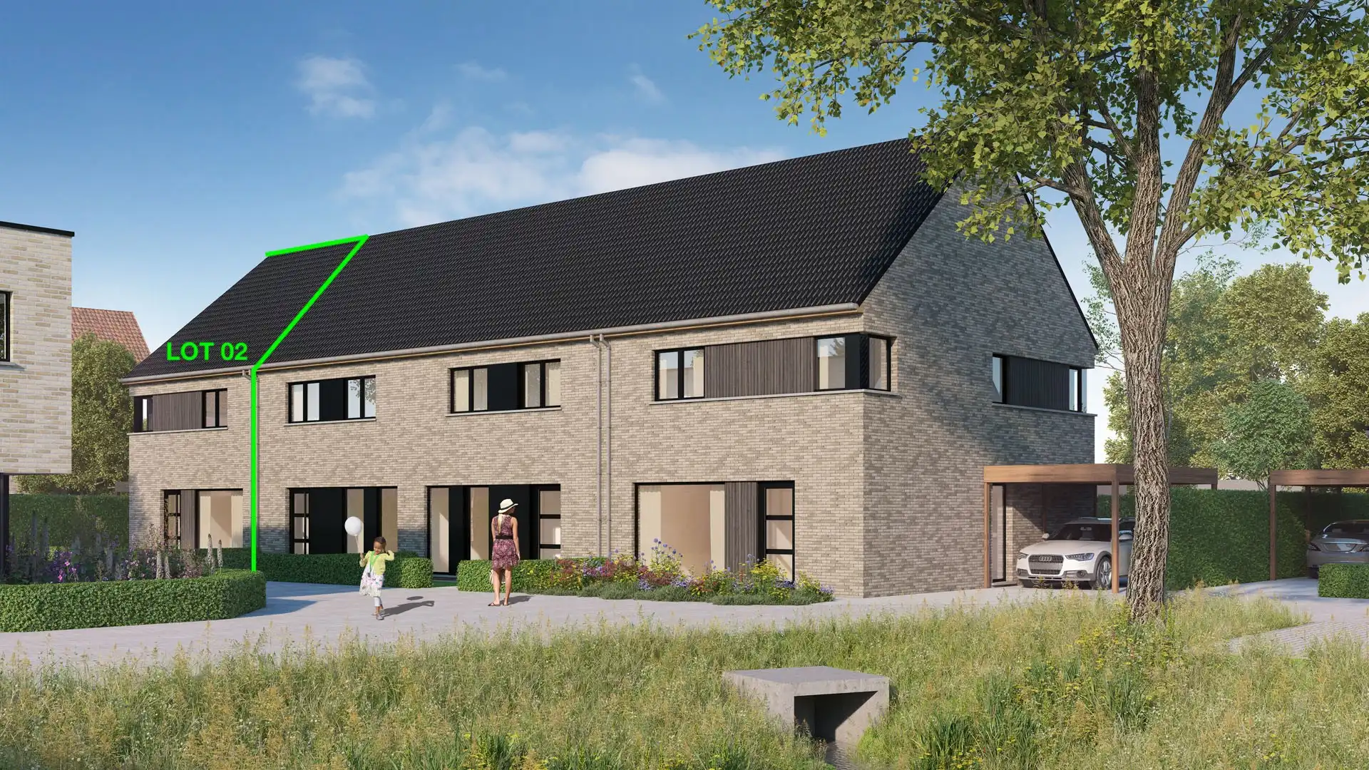Moderne energiezuinige nieuwbouwwoning te Gistel foto {{pictureIndex}}
