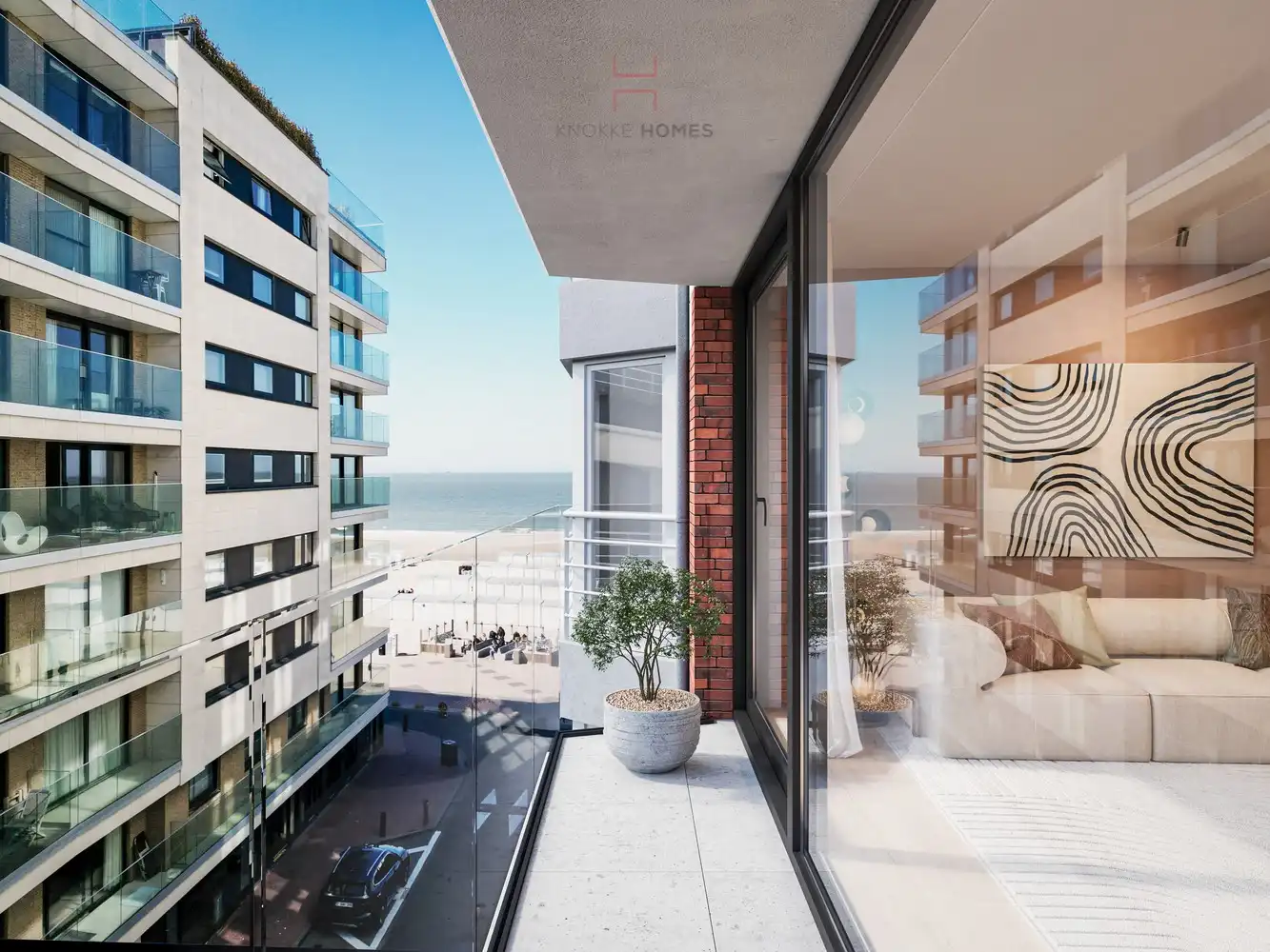 Unieke nieuwbouw duplex Penthouse met zijdelings zeezicht in Het Zoute foto 5