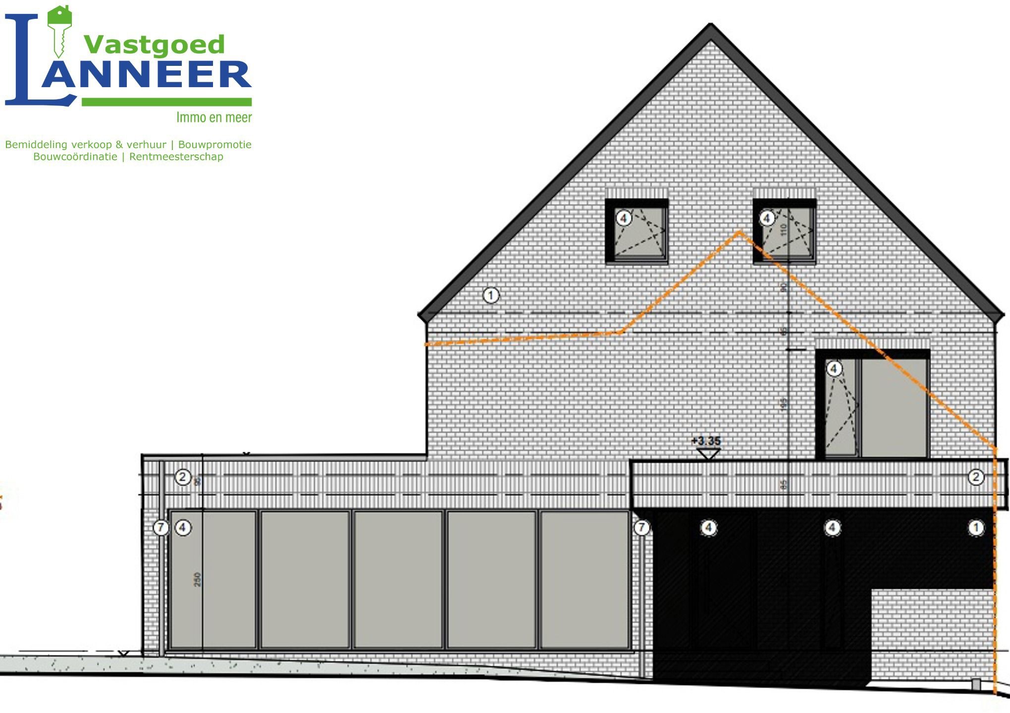 Bouwgrond 640m² HOB op prachtlocatie met vergunning - HERNE foto 3