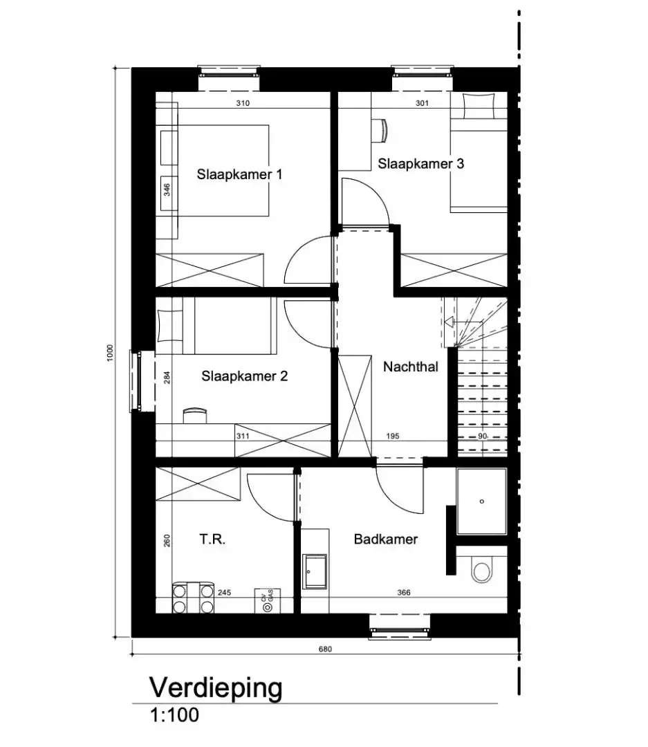 Nieuwbouwwoning, halfopen bebouwing, LOT 1, voor halfopen bebouwing, 4a 89ca, te Houthalen-Helchteren foto 4