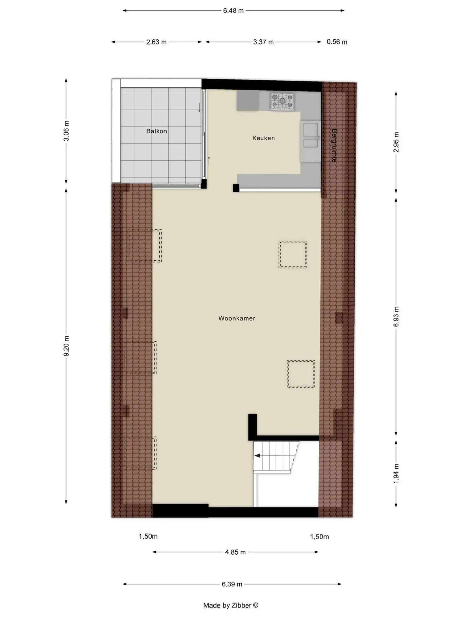 Woning met 2 slaapkamers en garage te Neigem foto 3
