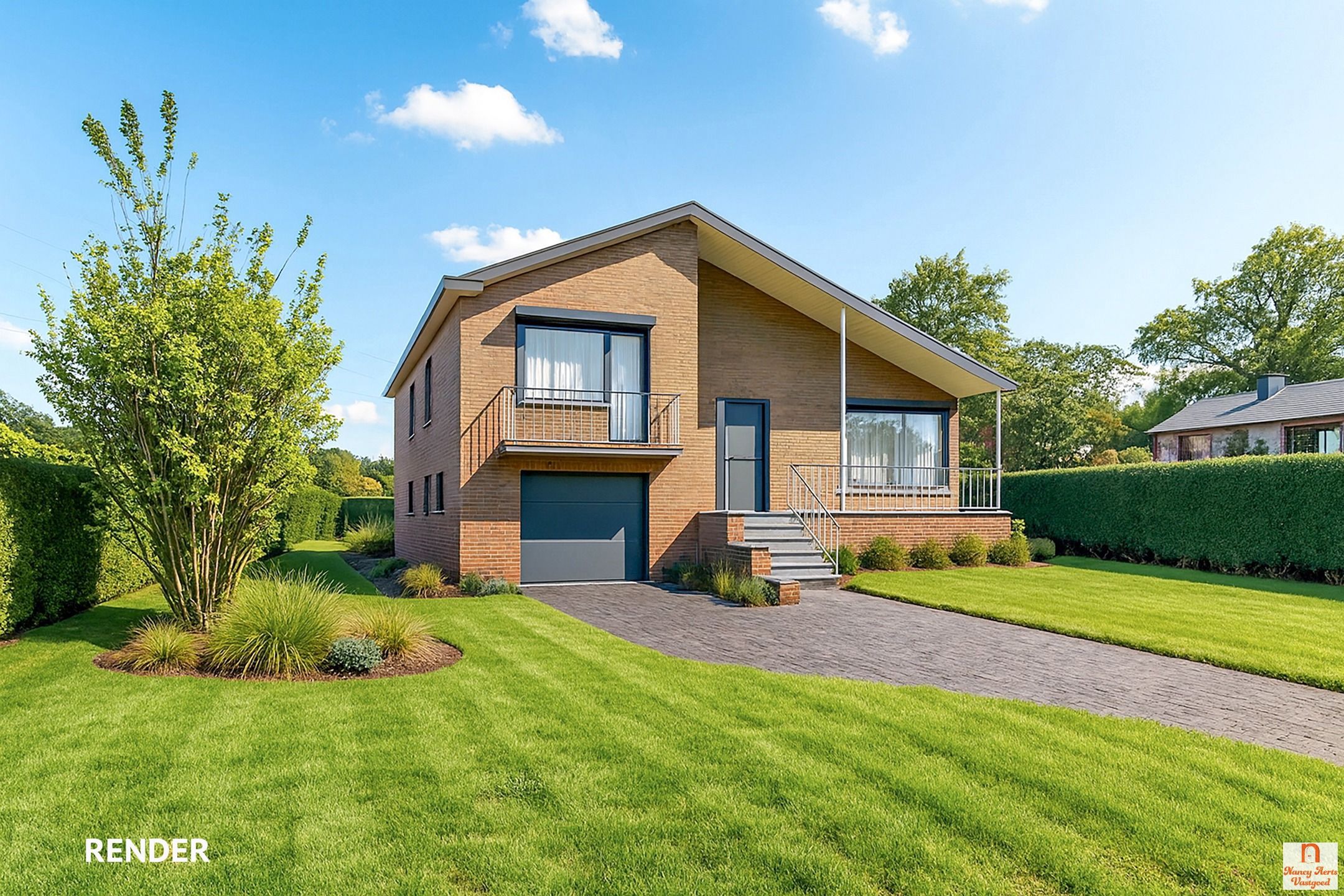 Split-level woning met grote tuin en vrij uitzicht foto 2