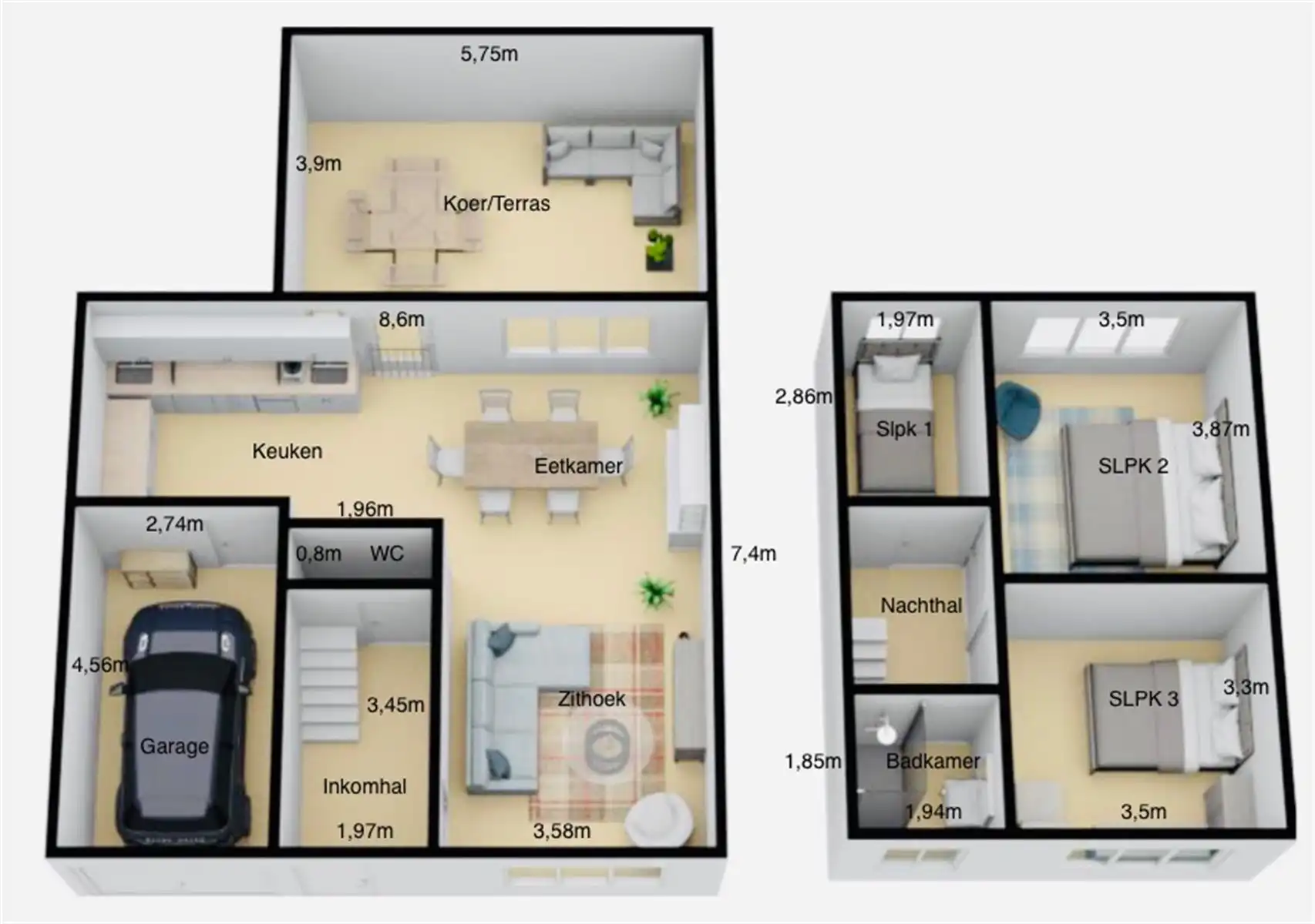 Woning met 3 SLPK, Terras én garage!   foto 11