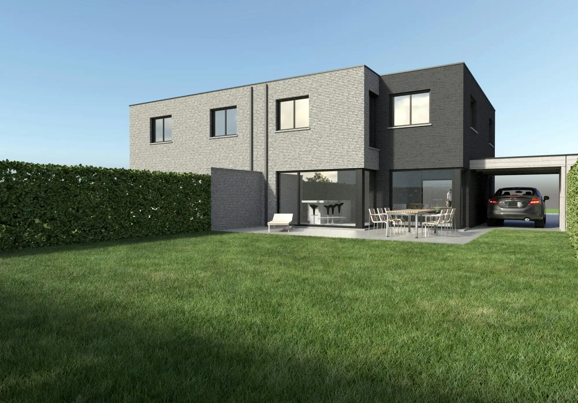 Halfopen nieuwbouwwoningen in centrum Kaprijke foto 3