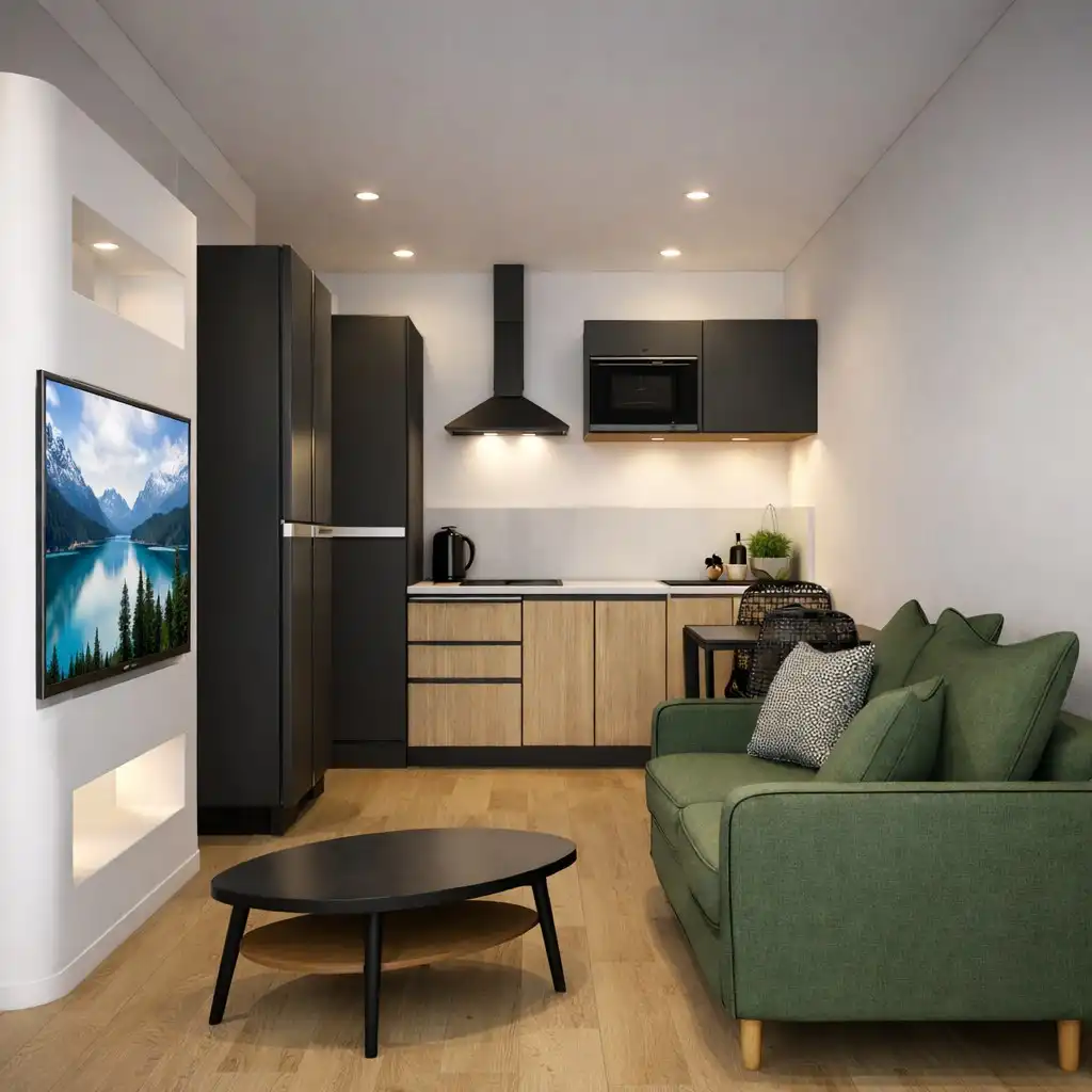 Totaal gerenoveerde vakantiewoning (type bungalow) met 1 slaapkamer te Koksijde.  foto 3