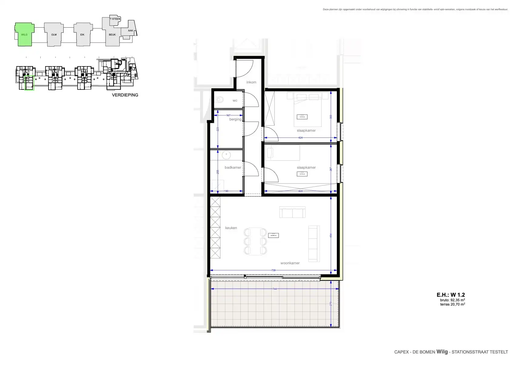 Ruim appartement 2 slpk met prachtig terras foto 3