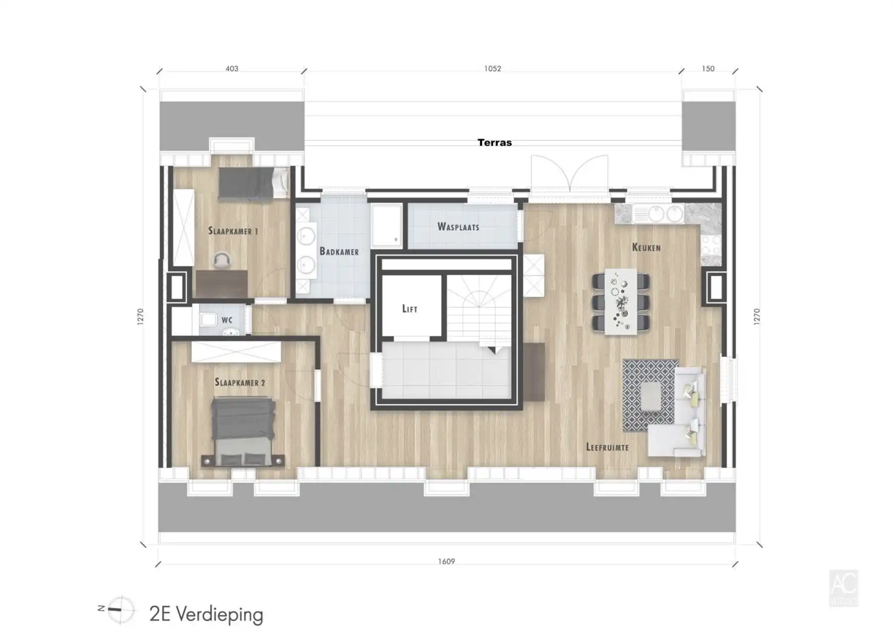 Appartement met terras foto 6