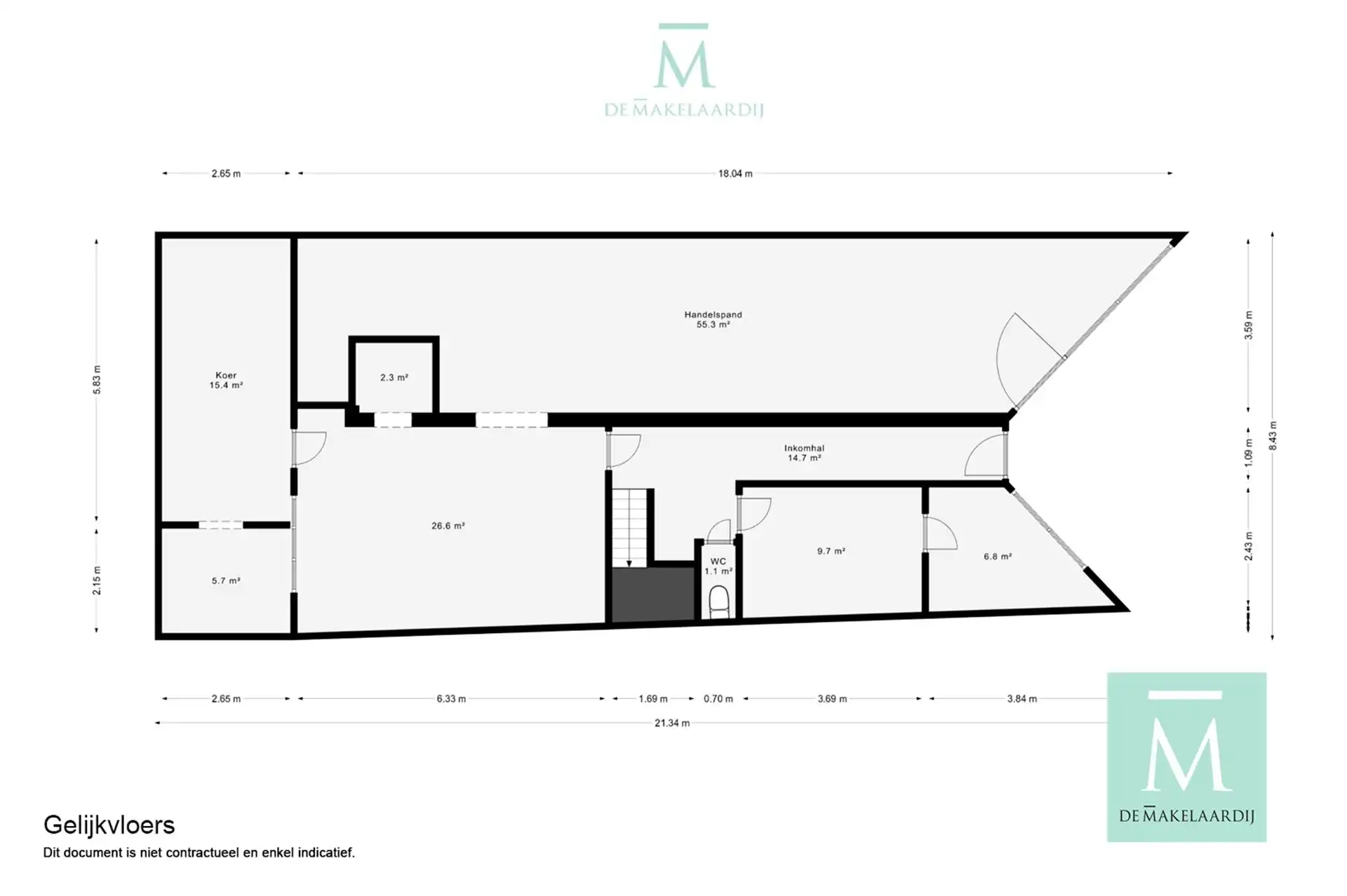 Appartementsgebouw met handelspand op het gelijkvloers foto 23