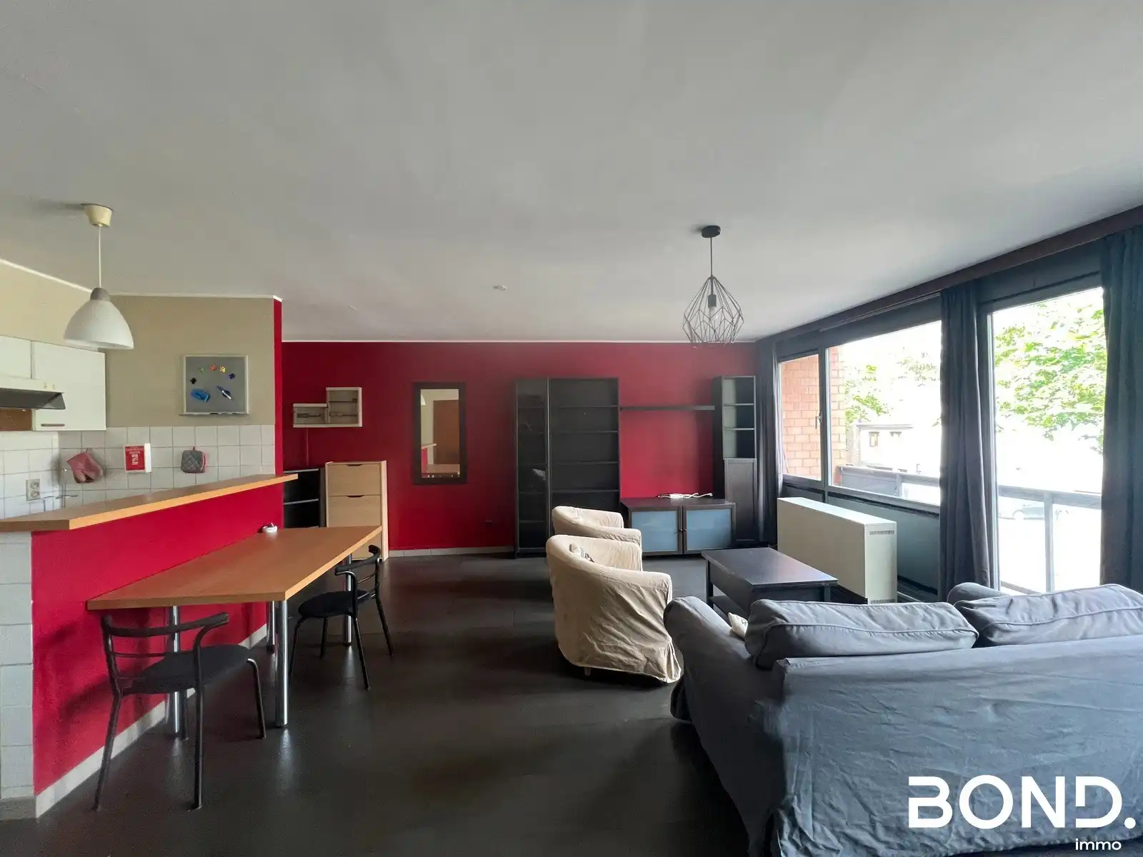 Gemeubeld appartement met 1 slaapkamer te huur in centrum Leuven foto 2