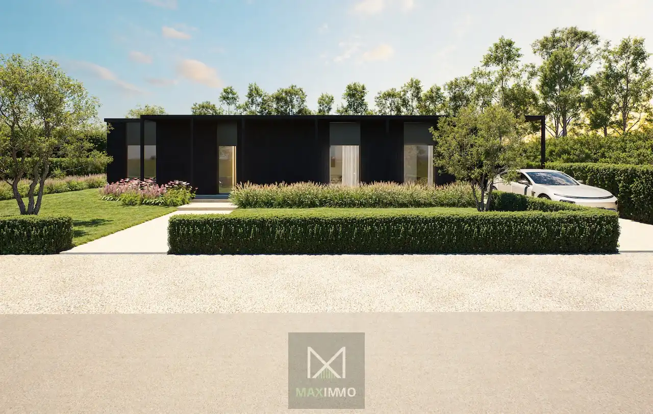 Exclusieve en energiezuinige gelijkvloerse villa in afwerkingsfase – zicht op velden & bos foto 2