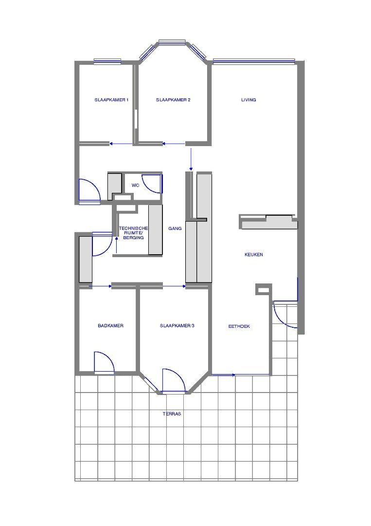 Gelijkvloers appartement met een terras van 50m²,  3 slaapkamers en staanplaats in het centrum van Leuven! - bewoonbare opp. 147m²  foto 34