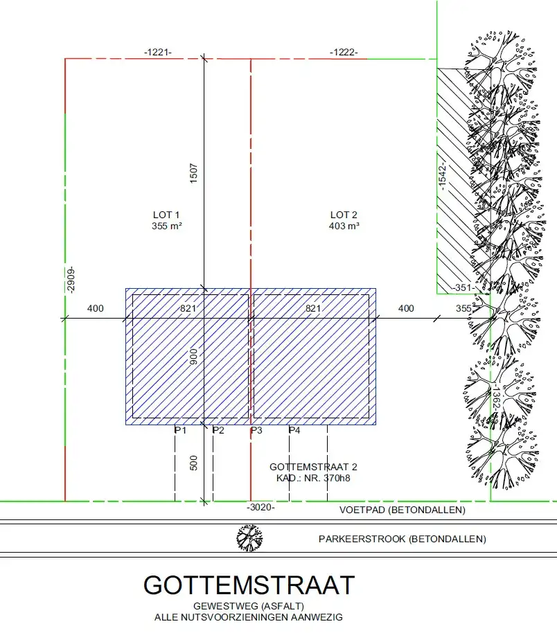 Bouwgrond halfopen bebouwing in Dentergem (6% btw) foto 2