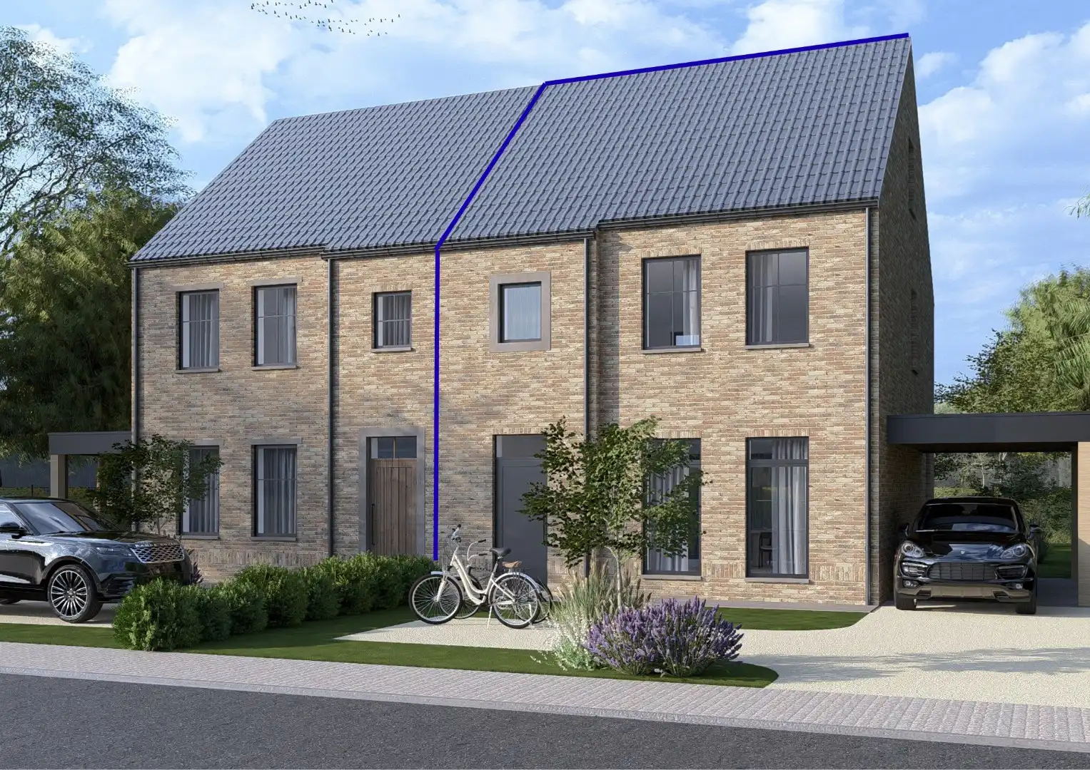 Halfvrijstaande nieuwbouwwoning gelegen op een perceel van 3a30ca op een gunstige locatie nabij het centrum van Bree!  foto {{pictureIndex}}