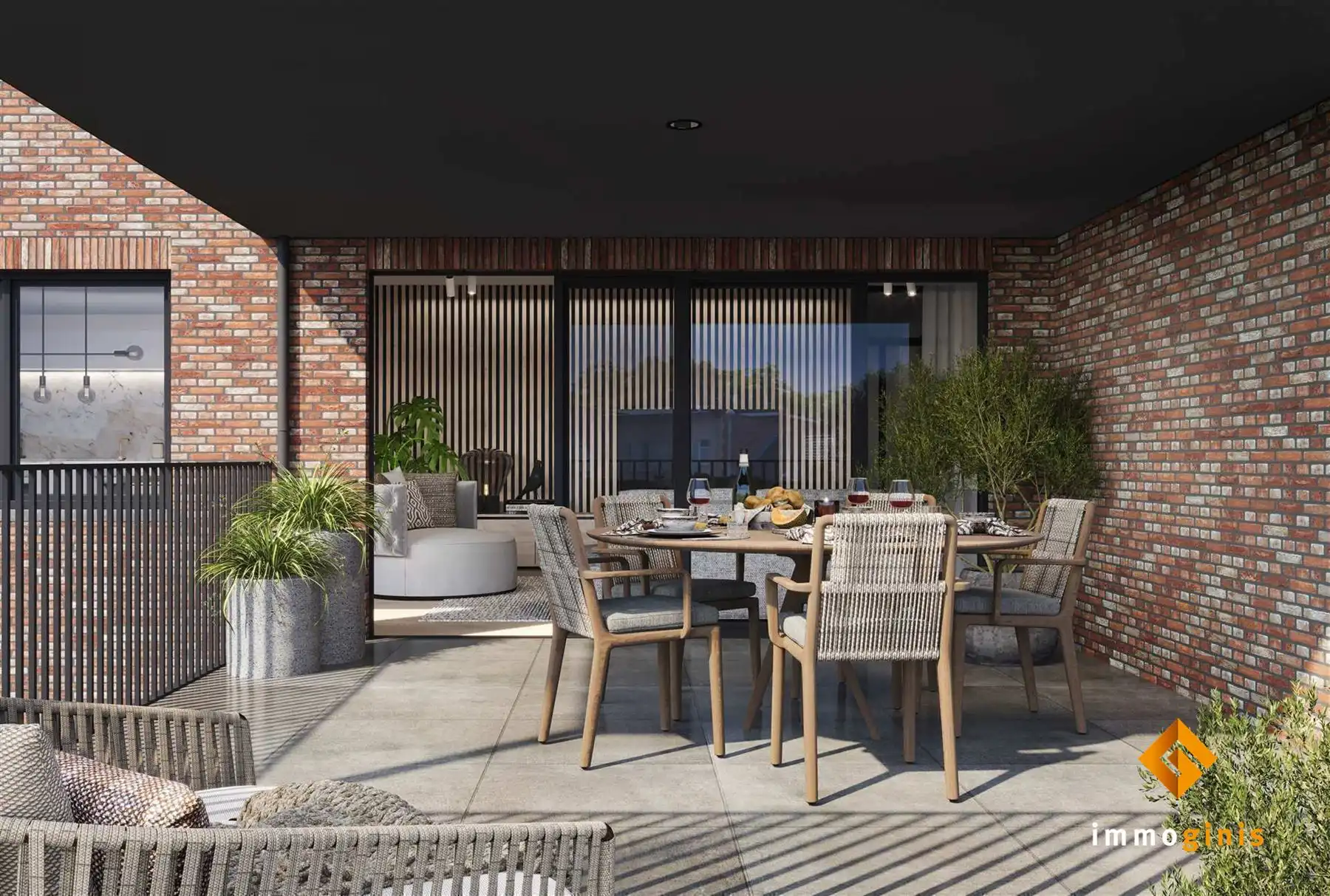 OPEN WERF! Aangepast voor mindervaliden/ouderen: appartement tweede verdieping met 2 slaapkamers en gezellig, overdekt terras.  foto 12