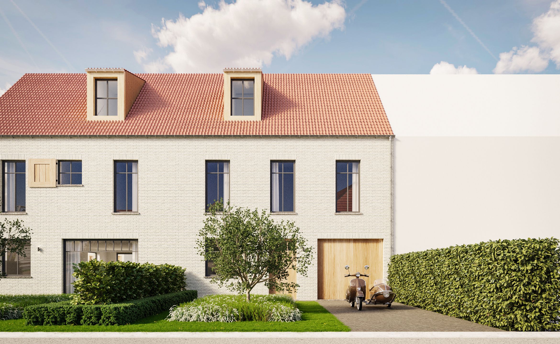 Luxueuze nieuwbouwwoning met 6 slpk.&nbsp;op ca. 425m² te Minderhout!&nbsp; foto {{pictureIndex}}