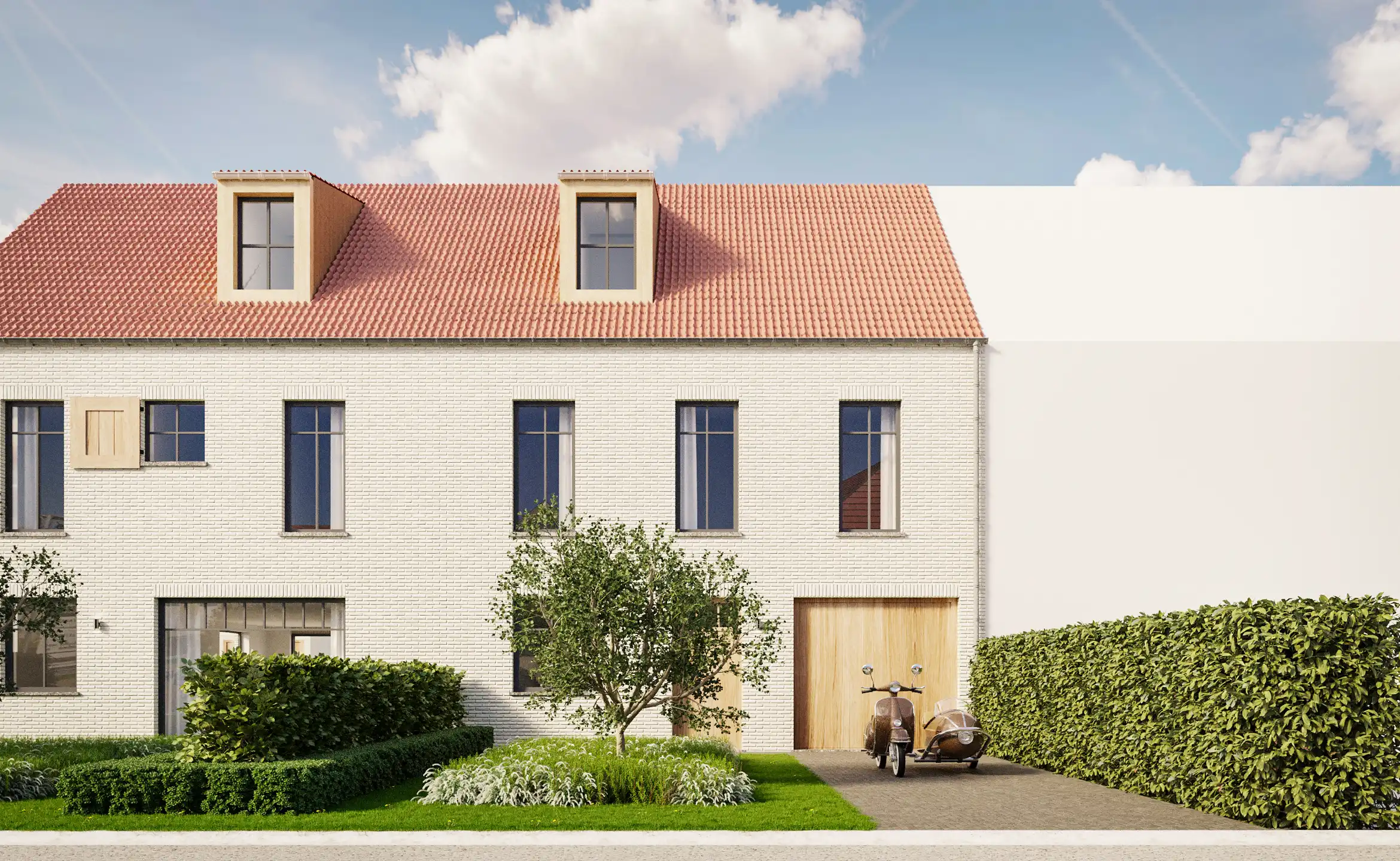 Luxueuze nieuwbouwwoning met 6 slpk.&nbsp;op ca. 425m² te Minderhout!&nbsp; foto {{pictureIndex}}