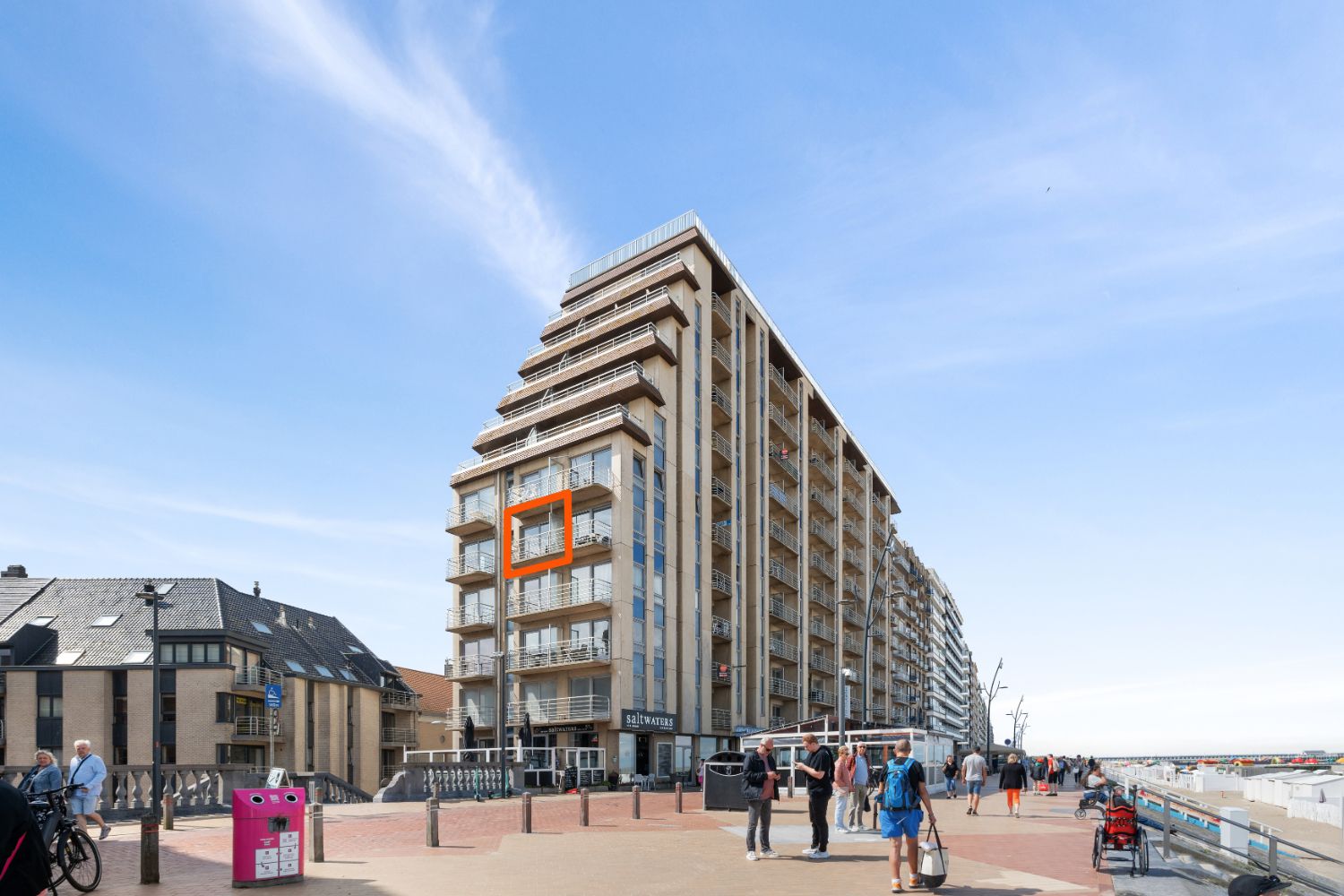 Lichtrijk appartement met 1 slaapkamer met zijdelings zeezicht foto 11