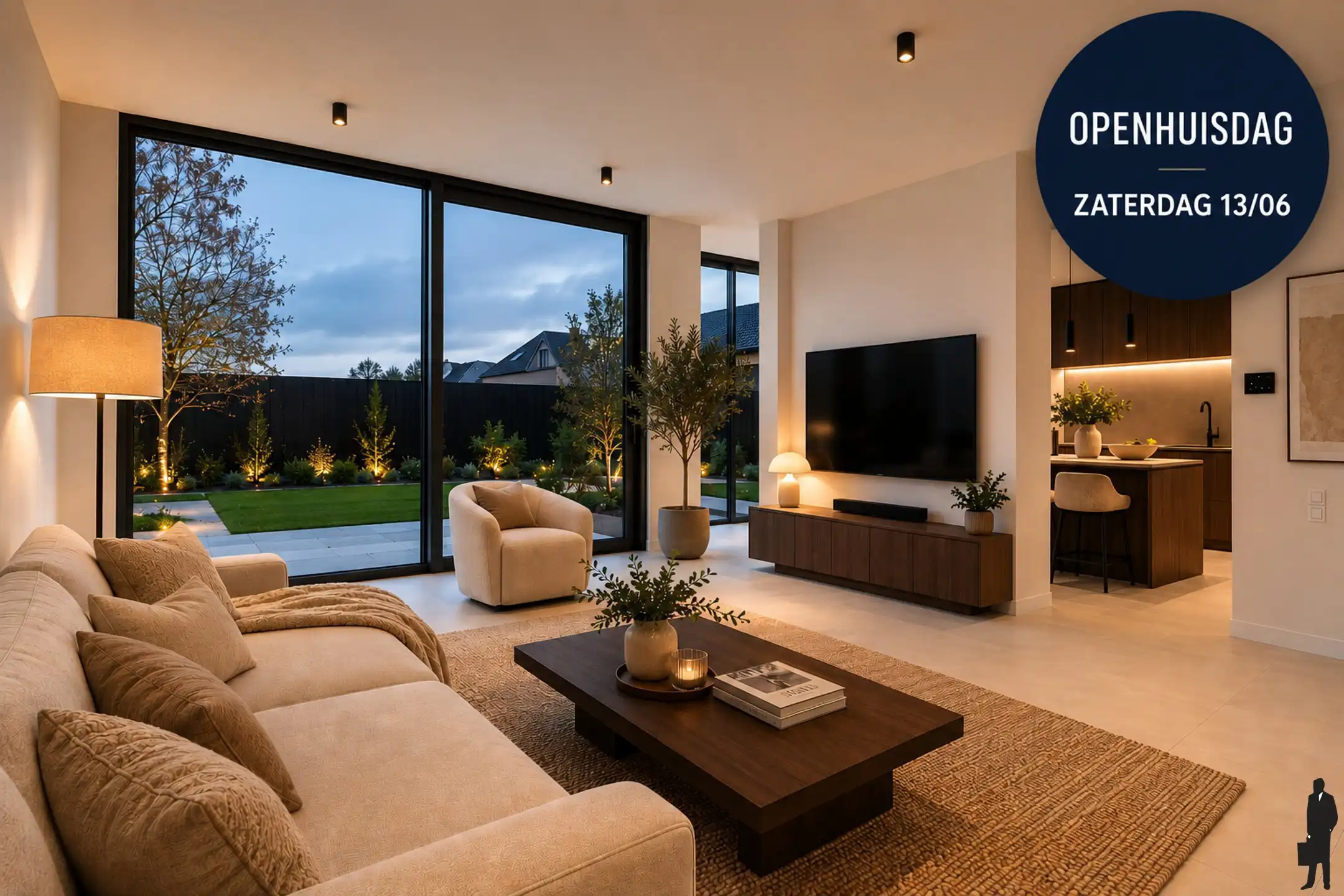 Moderne architecturale villa met veel ruimte te Hamme foto {{pictureIndex}}