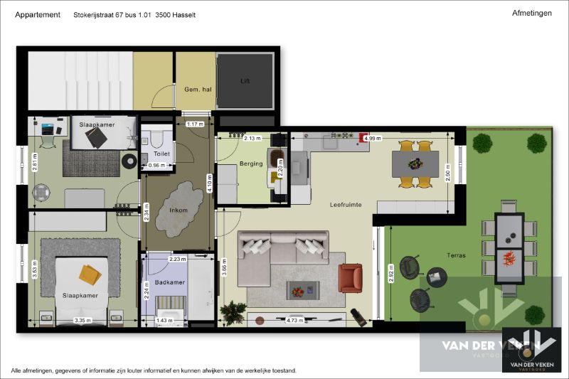 MOOI AFGEWERKT 2SLPK APPARTEMENT AAN QUARTIER BLEU foto 24
