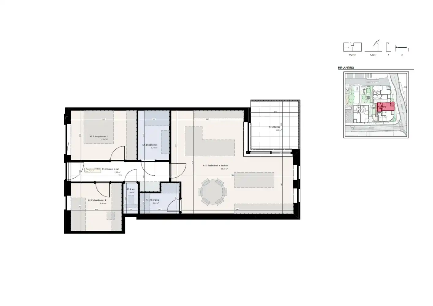 Appartement met 2 slaapkamers foto 3