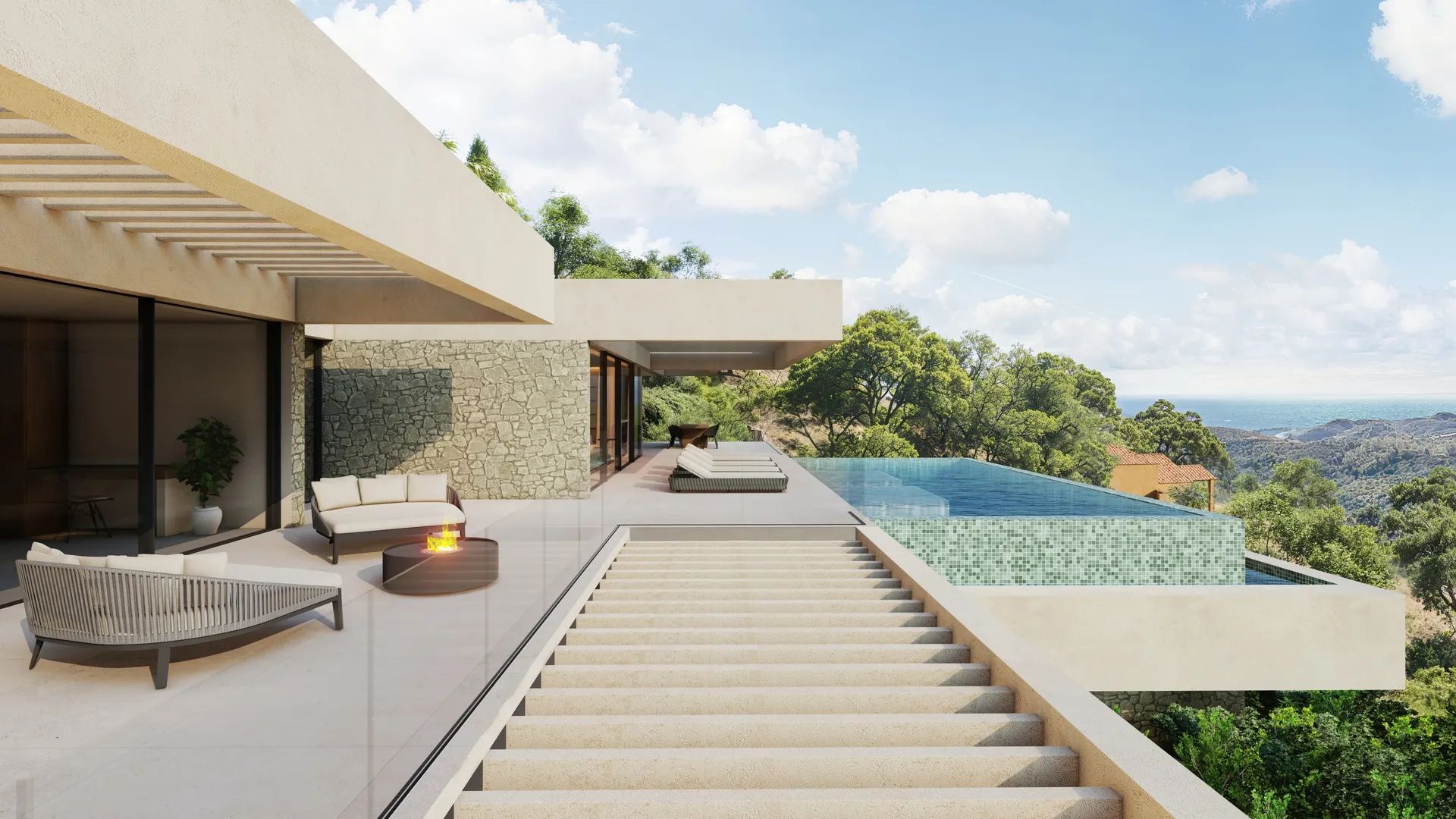Adembenemende designvilla in Montemayor met panoramisch zeezicht en ongeëvenaarde luxe foto {{pictureIndex}}