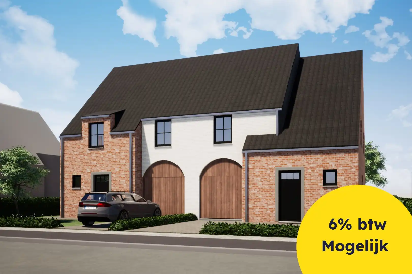 Ruime halfopen nieuwbouwwoningen nabij centrum Koekelare! foto {{pictureIndex}}