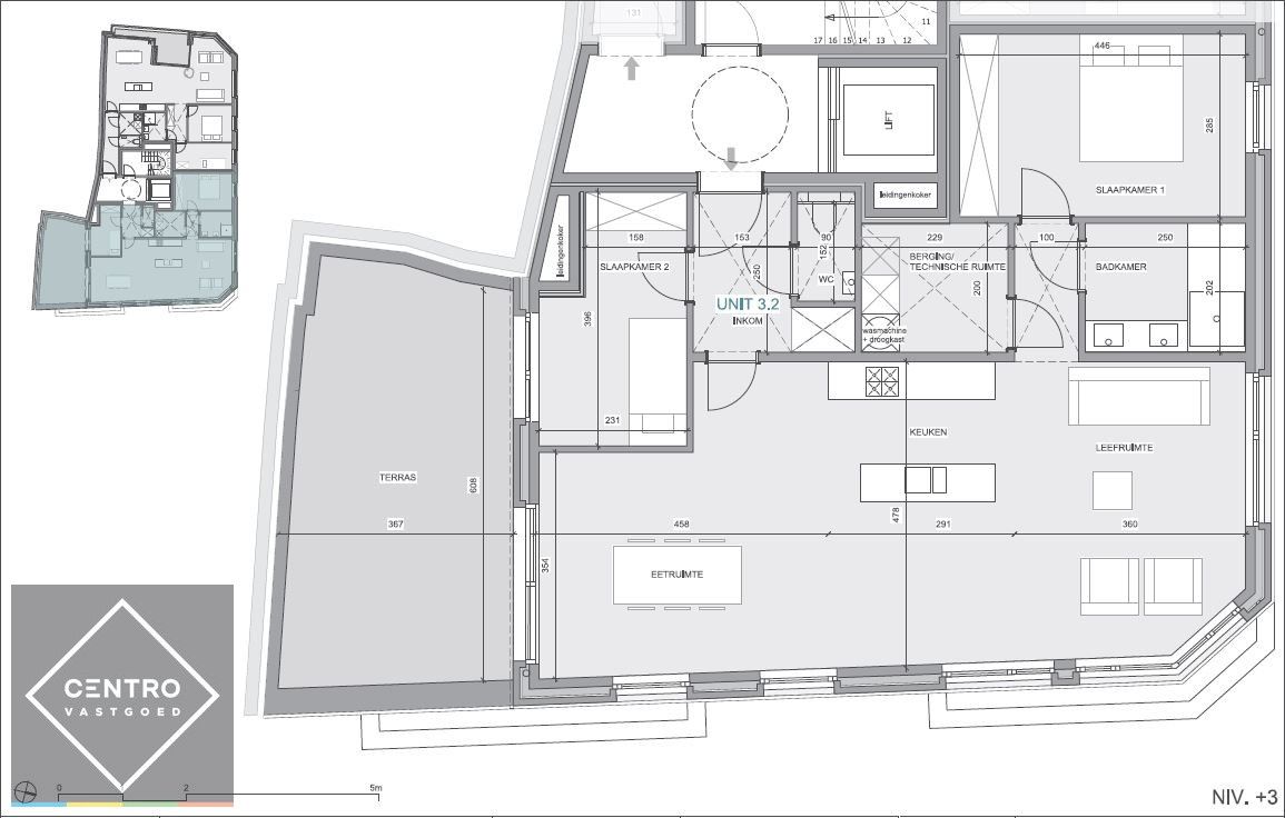 NB-appartement (103m²) met RUIM zonneterras (26m²) pal in het CENTRUM van Kortrijk ! Aankoop aan 6% BTW mogelijk! foto 30