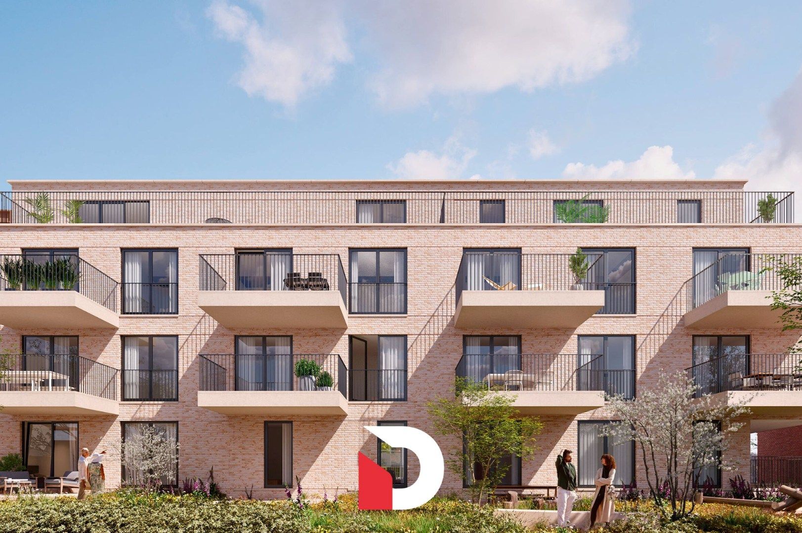 Nieuwbouwappartement met 2 slaapkamers te huur in Kristus-Koning (Brugge) foto 3