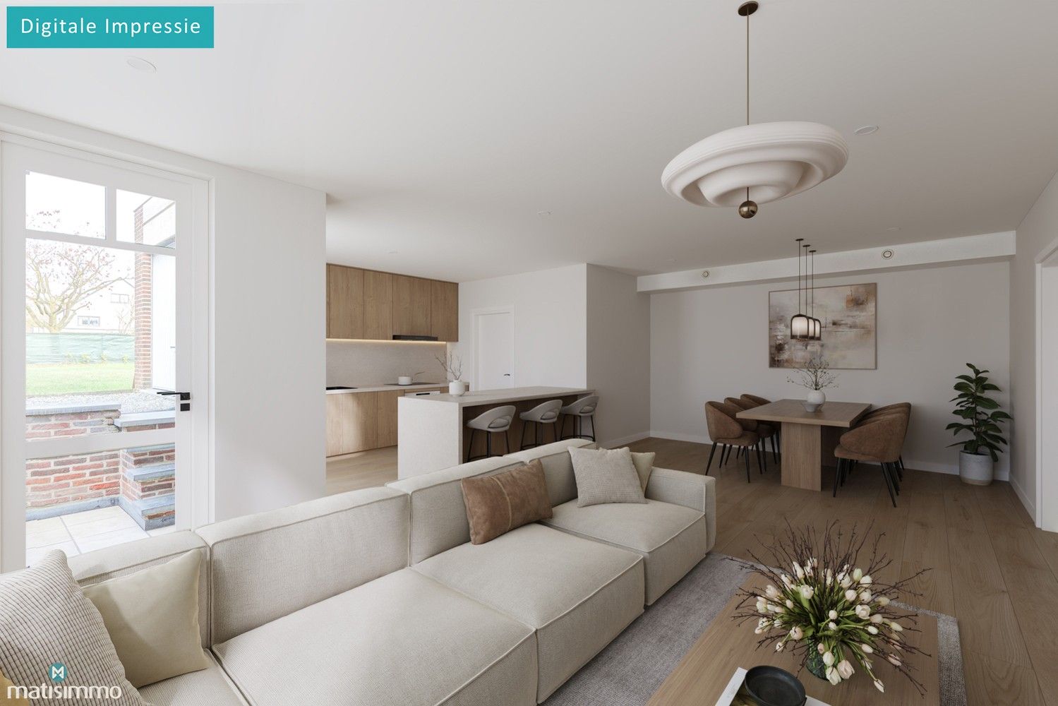 INSTAPKLAAR APPARTEMENT MET 2 SLAAPKAMERS, TUIN EN GARAGE IN SCHOONBEEK foto 6