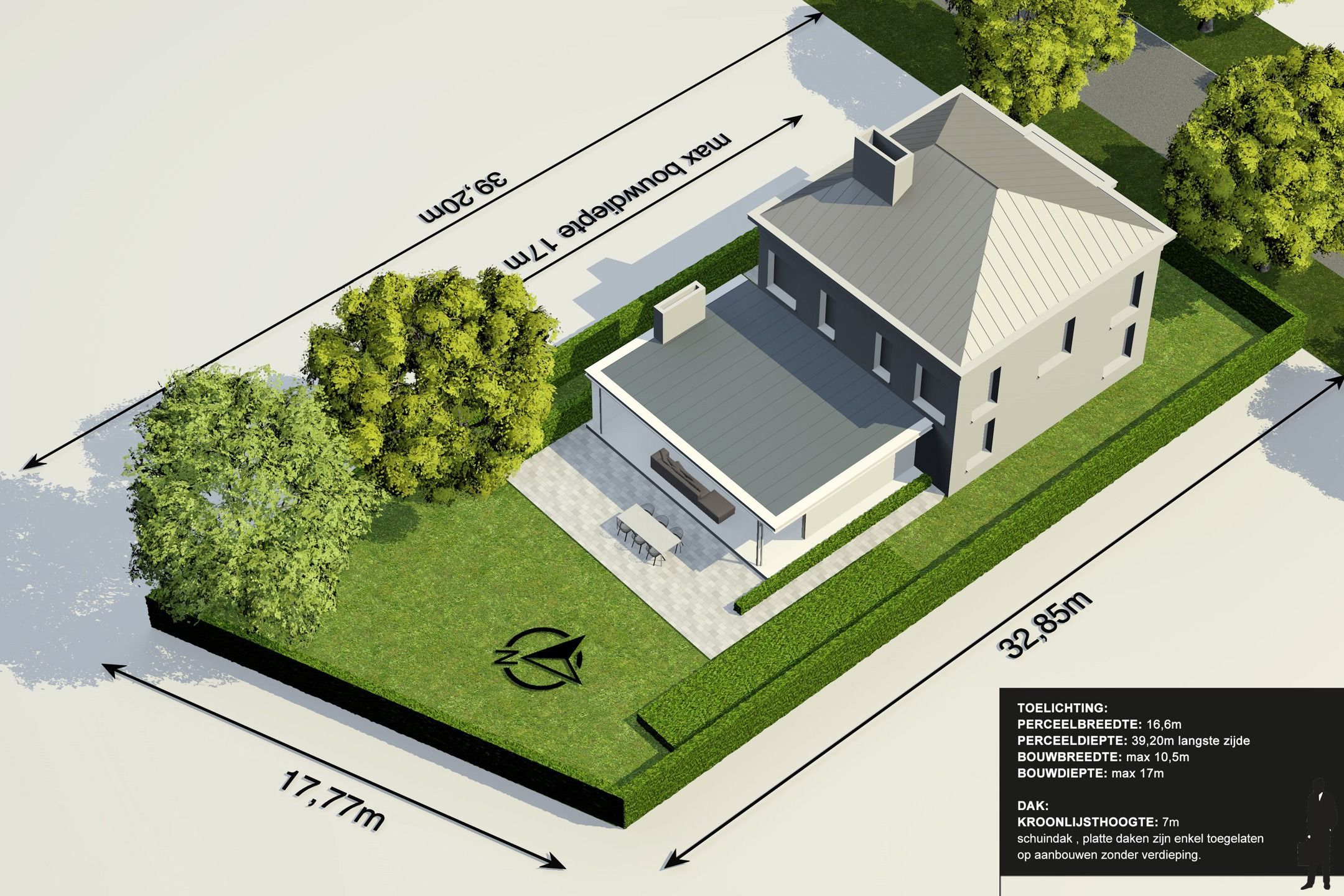 Een bouwgrond van ca. 598 m² voor een vrijstaande woning. foto 2