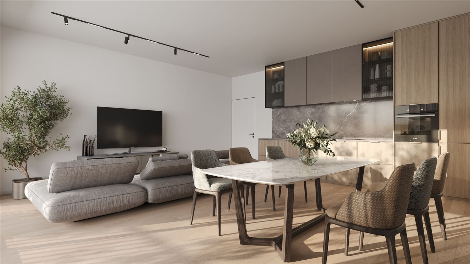 Luxe nieuwbouwappartement met 1 slaapkamer en groot terras in hartje Dilsen Residentie Keizerspoort foto 1