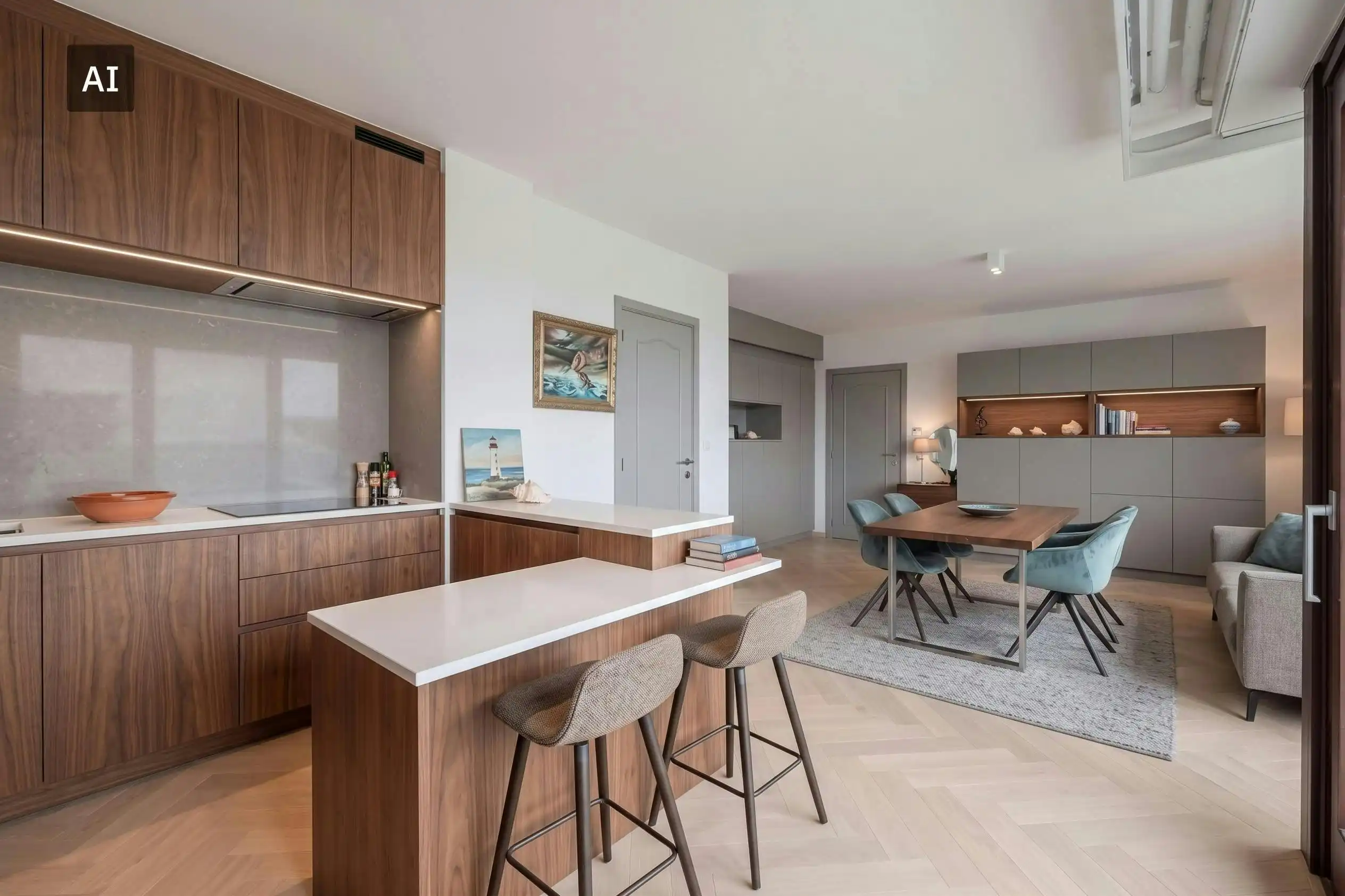 Lichtrijke hoekstudio te koop in centrum Middelkerke! foto 4