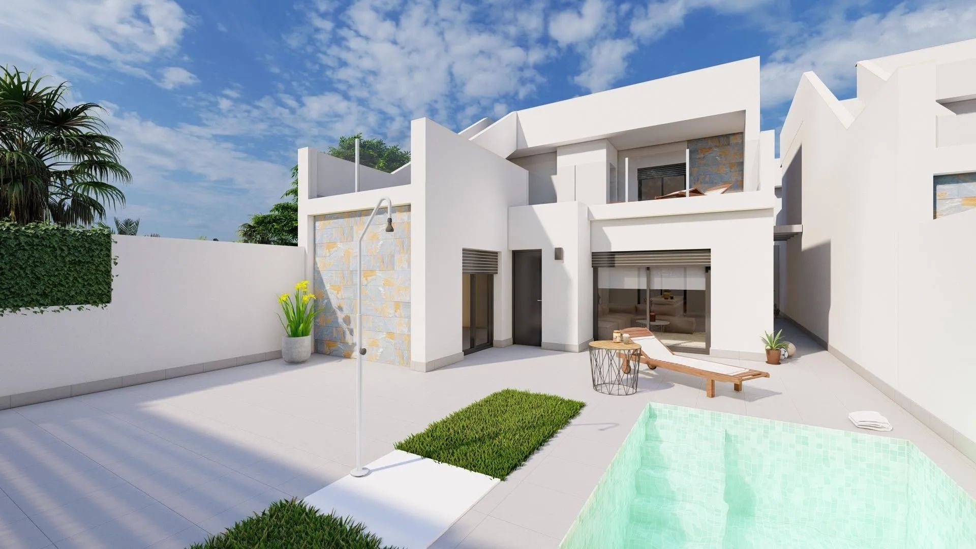 Moderne villa's met eigen zwembad in Roda Golf Resort foto {{pictureIndex}}