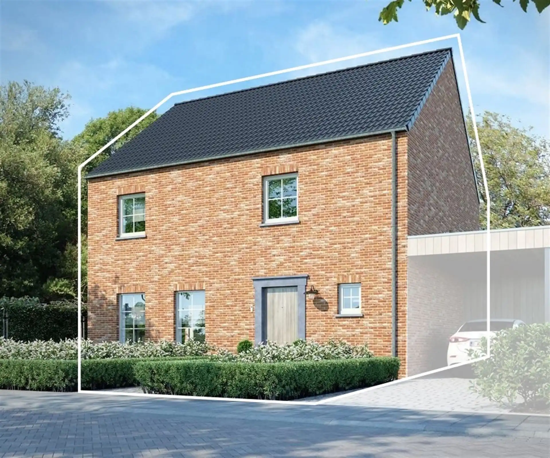 Bouwgrond met nieuw te bouwen woning foto {{pictureIndex}}