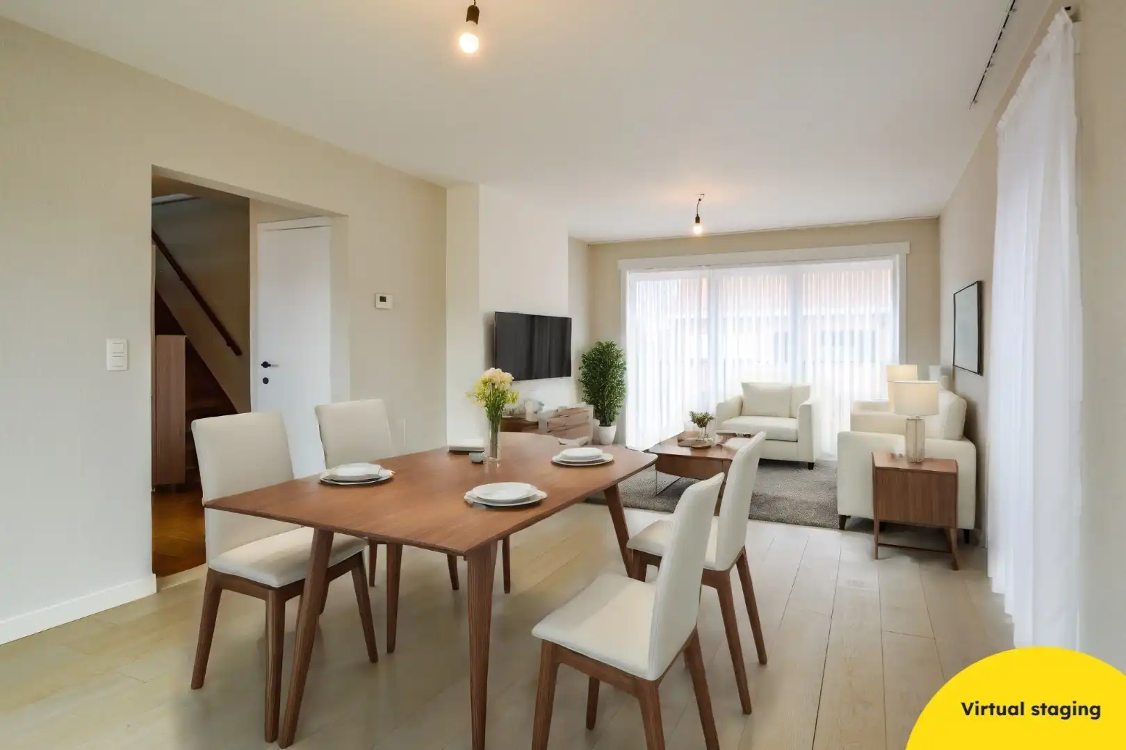 Duplex appartement met 2 slpks en 2 garages in centrum Eernegem foto 2