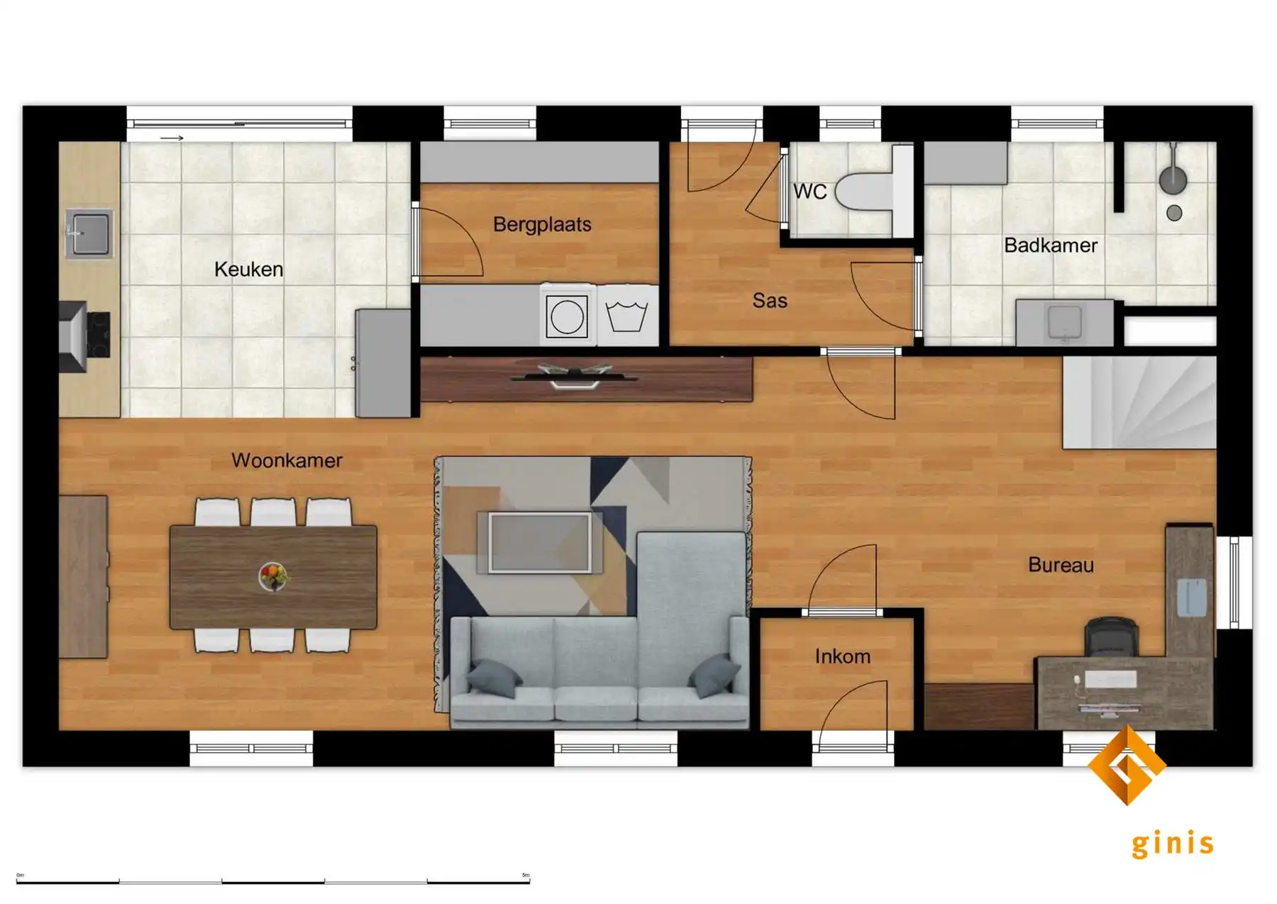 Gerenoveerde, verder af te werken starterswoning op ruim perceel van 7a35ca.   foto 13