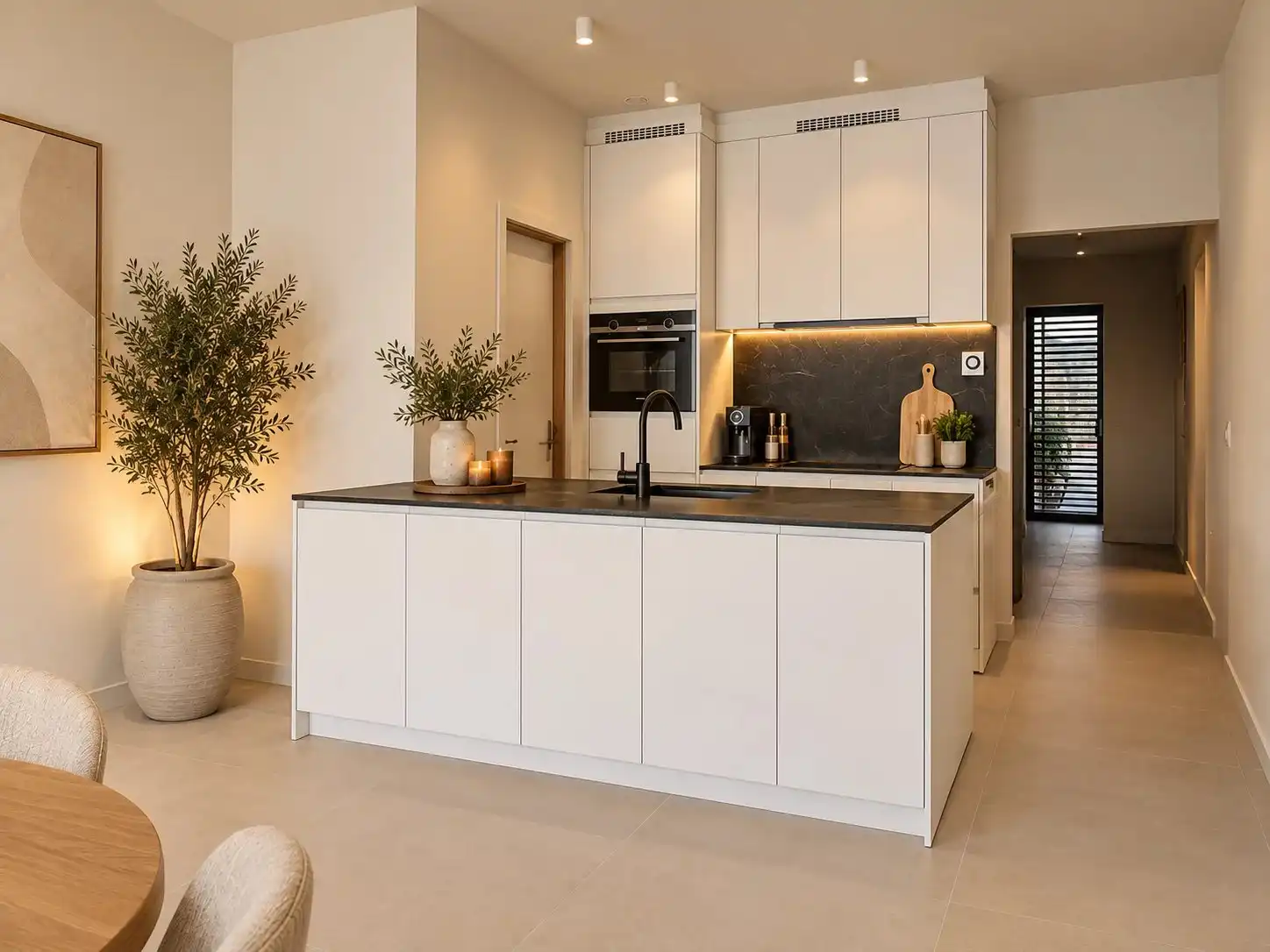 Luxueus en modern afgewerkt gelijkvloers appartement met tuin en 1 slaapkamer. foto 19
