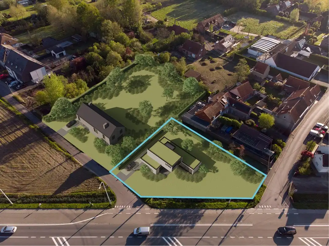 Bouwgrond (6% BTW mogelijk!) op zichtlocatie voor vrijstaande woning met extra beroepsmogelijkheid te Izegem foto 3