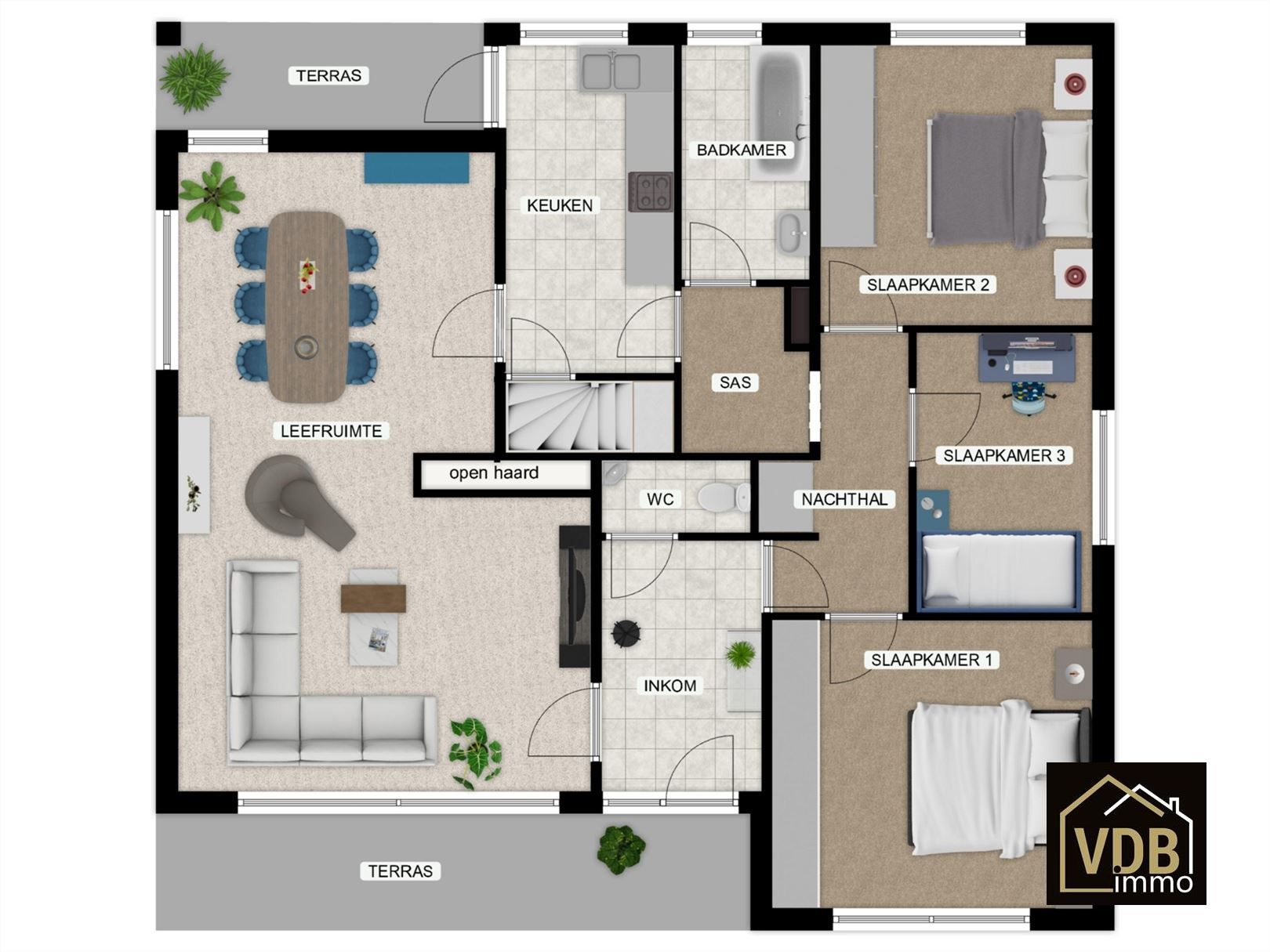 BUNGALOW -  WONING MET 3 SLAAPKAMERS EN 2 GARAGES foto 15