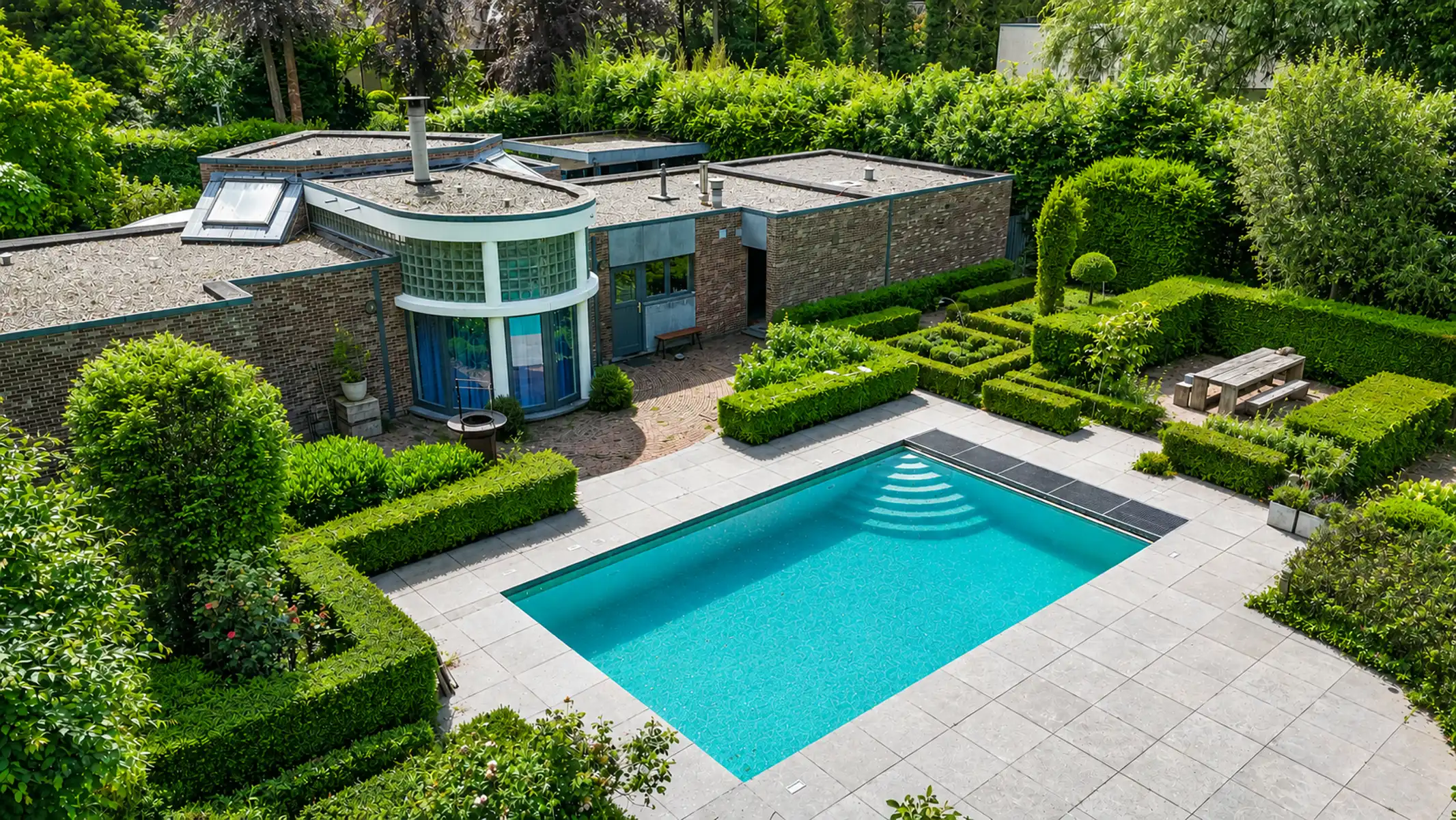 Exclusieve architectenwoning met zwembad in Kapellenbos foto 13