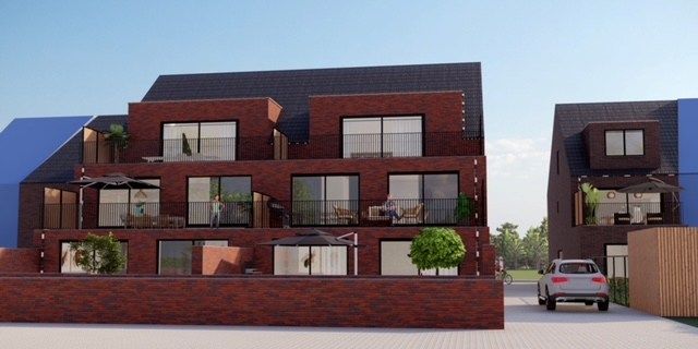 Gelijkvloersapp. met 2 slpks, groot terras en autostaanplaats foto 7